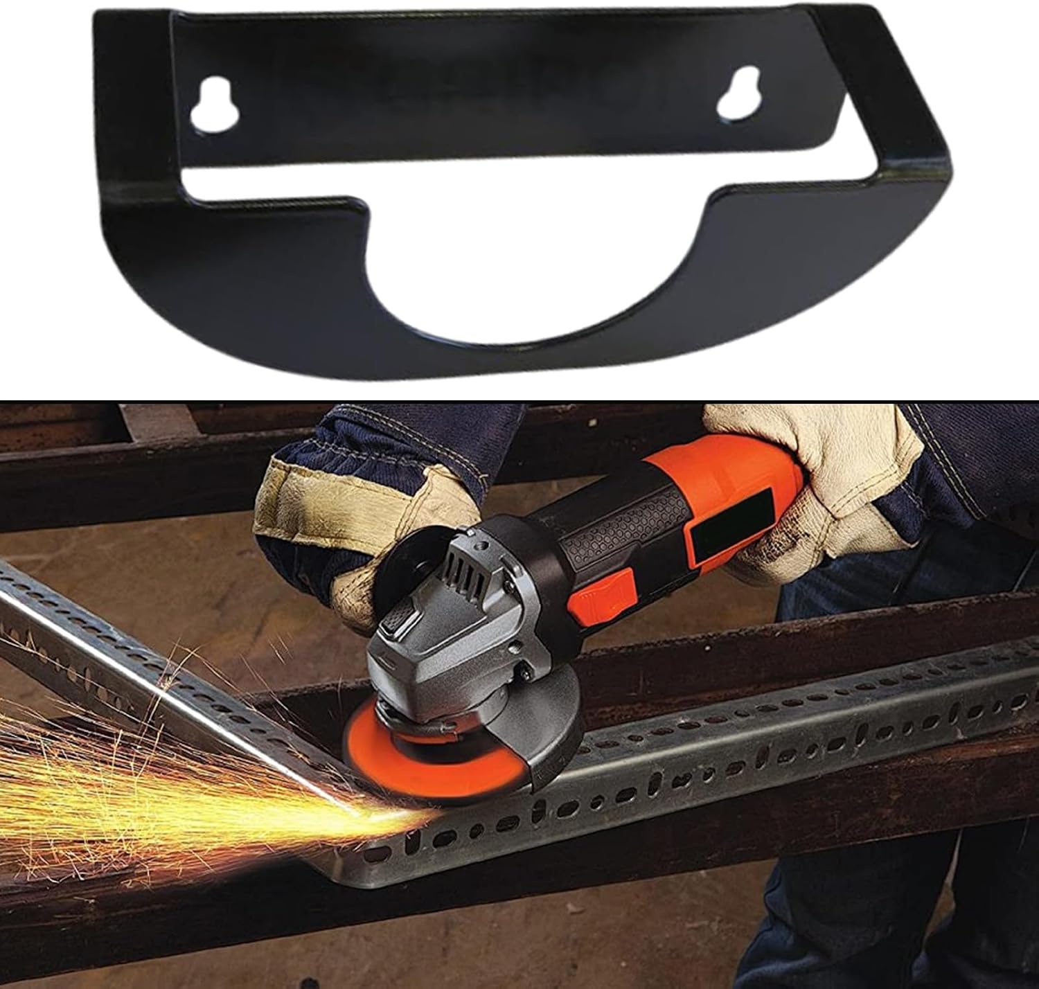  Power Tool Organizer, Wall-Mounted Grinder Tool Holder, Heavy-Duty Rack, Multifunctional Storage Solution, Good For Garage, Workshop, Angle Grinder, 6.29x1.96x1.96 Inches