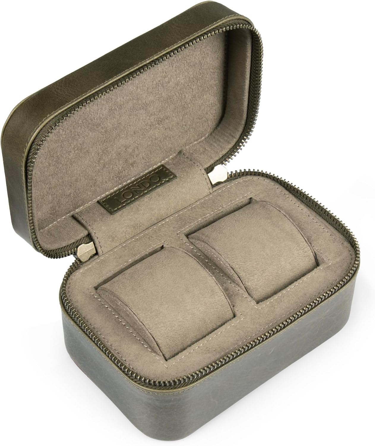  Londo Kensley Boîte à Montres En Cuir Véritable – Protectrice, élégante Et élégante – Présentoir Collecteur De Montres De Luxe Pour Hommes Et Femmes (vert)