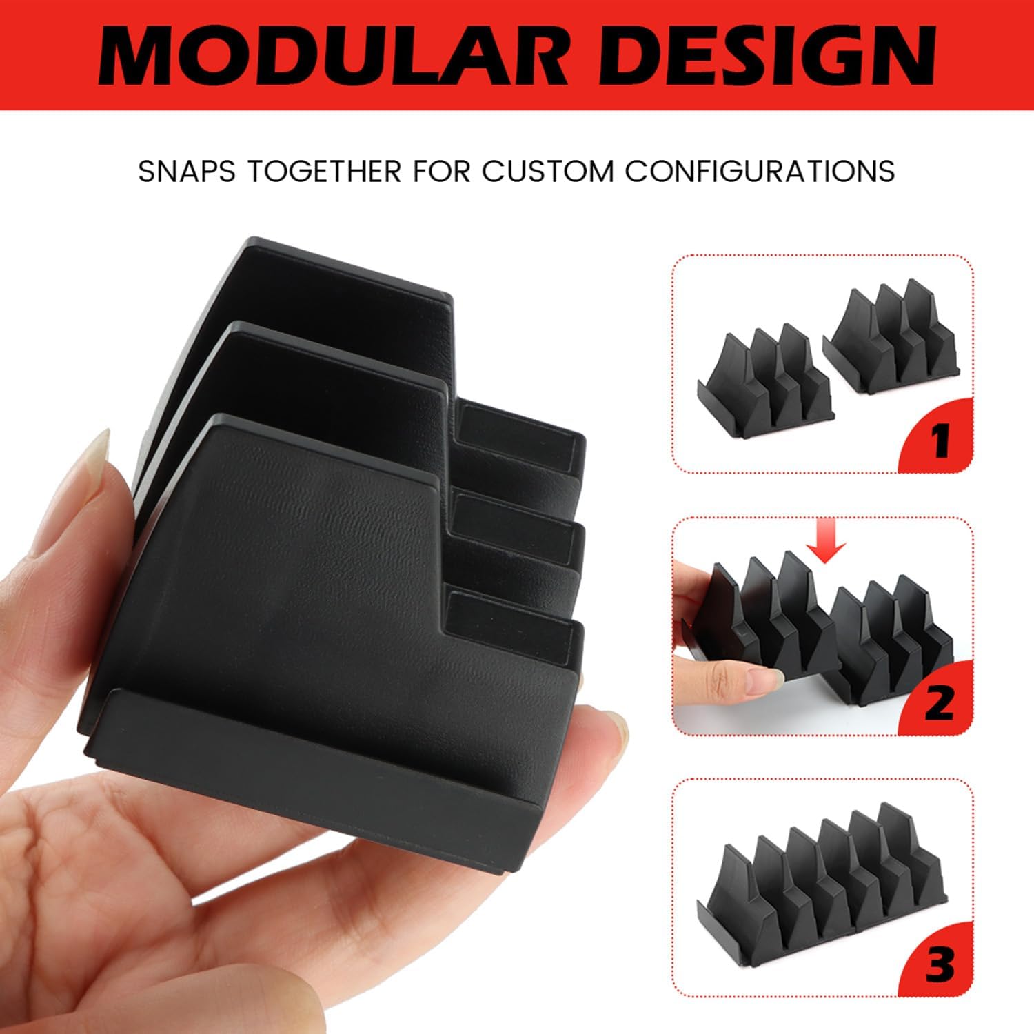  Ragyzity Lot De 40 Organiseurs De Clés, Support De Clés Pour Tiroir à Outils, Organiseur Modulaire Pour Boîte à Outils, Support De Clé Magnétique Pour Rangement De Clés, Noir