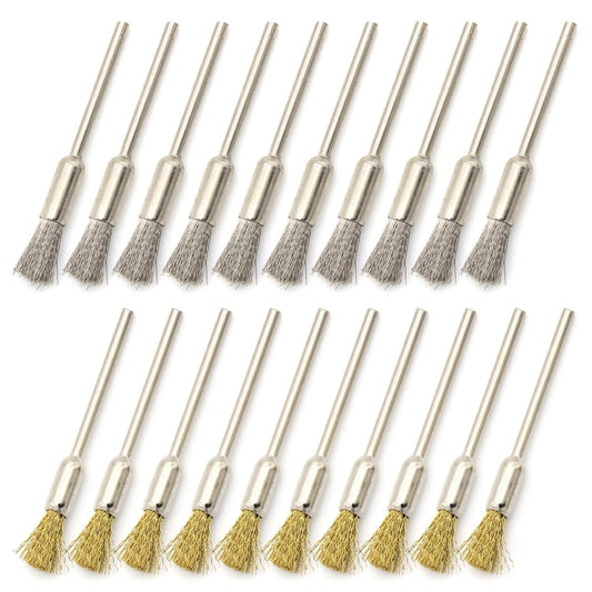  Lot De 20 Brosses De Polissage Pour Brosse De Nettoyage - Extrémité De Fil - Petit Fil De Polissage - Accessoires Pour Outils Rotatifs