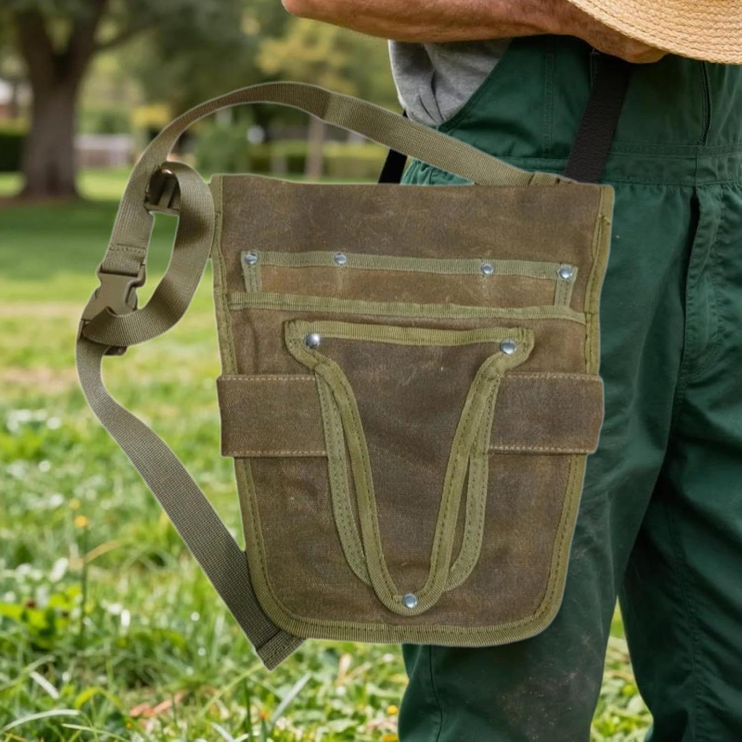  Générique Ceinture Porte-outils De, Résistante Avec Poches, En Toile, Réglable, Petite, Porte-outils, Organiseur Pour Un, Marron
