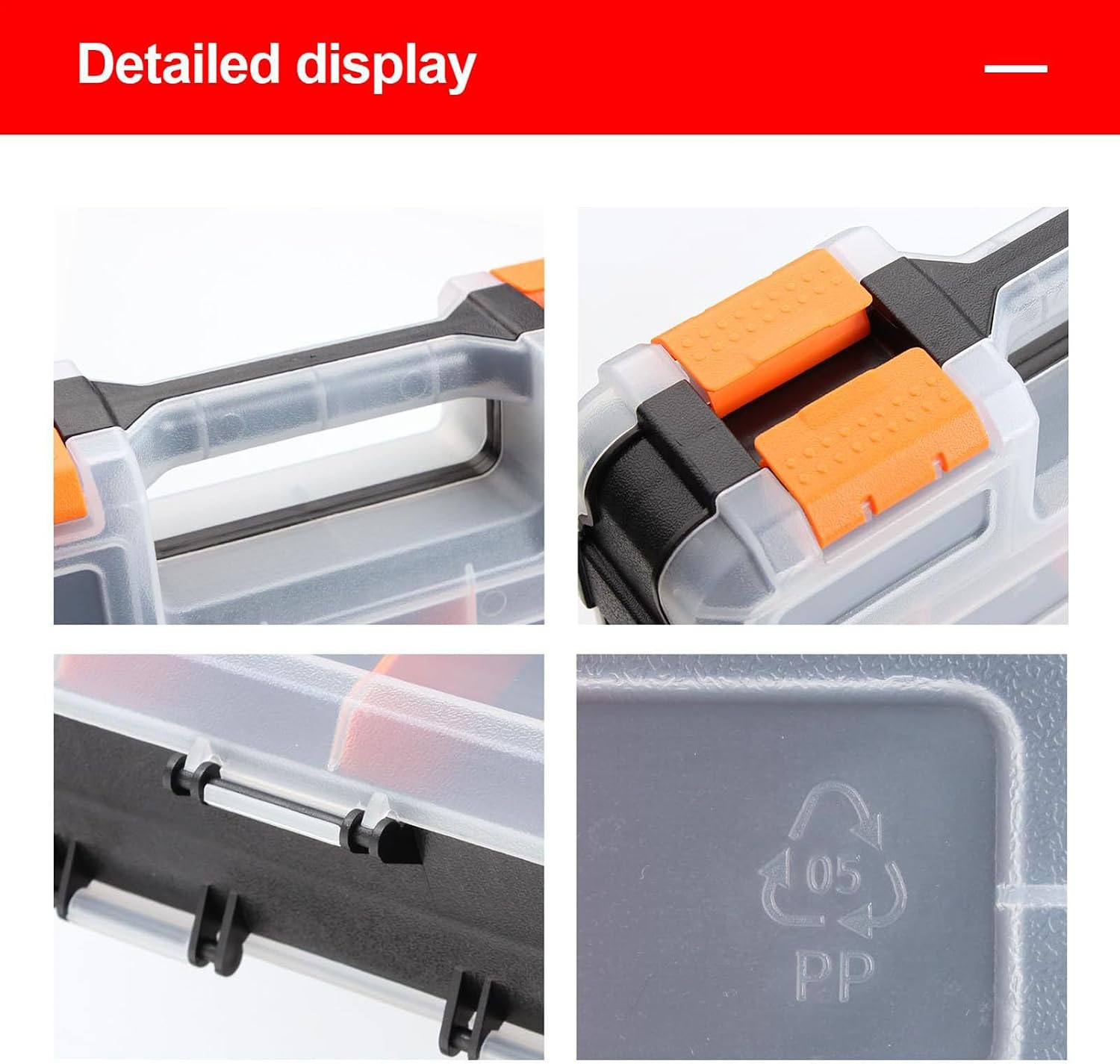 GENERIC Boîte De Rangement à Outils, 34 Compartiments Transparents | Boîte à Outils Pour Atelier, Garage, Maison, Boulons, écrous, Perceuses, Petites Pièces, Bijoux