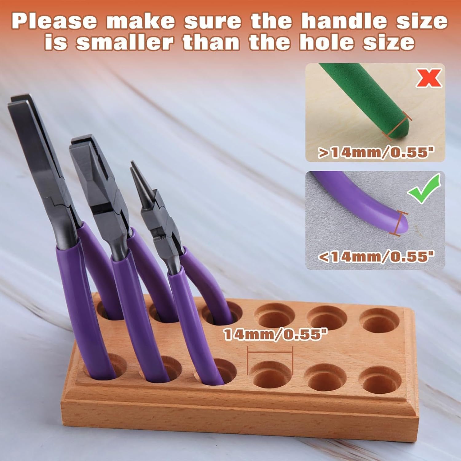 GENERIC Porte-pinces – Support De Rangement Pour Pinces Multi-fentes, Organiseur D'outils De Perlage Robuste Avec Design Vertical, Accessoire D'atelier Pour Travaux De Construction Et De Mécanique