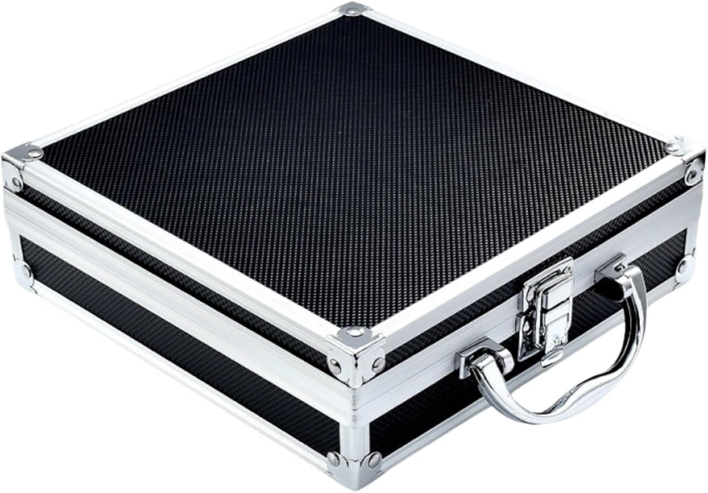  Valise Aluminium Boîte à Outils En Alliage D'aluminium, Boîte Résistante Aux Chocs, De Rangement D'argent Chutes, Mallette Sécurité Portable Grande Capacité(E 36x10x5.8cm)