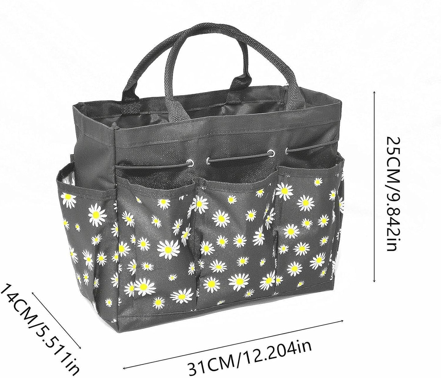  Sac De Jardinage Oxford De Grande Capacité Pour Femmes, Sac De Rangement Portable Pour Outils De Jardin | Pour Gants, Pelle, Désherbeur, Bouteille, Extérieur, Pelouse, Terrasse, Ferme