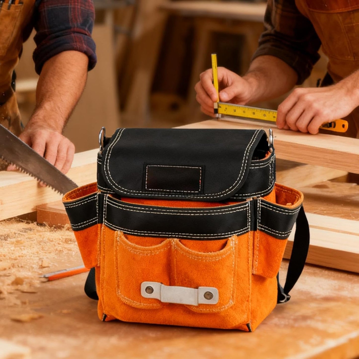  Pochette Porte-Outil, Banane Imperméable à Poches Multiples, Avec Bretelle Poches Multiples Pochette À Outils De Hanche Détachable, Pour Les Travaux De Construction, D'Électricité, De Maintenance, De