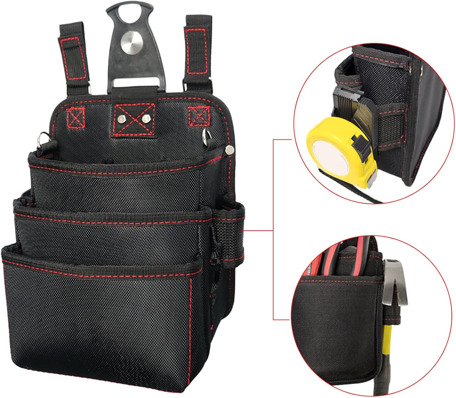 Genérico Outils Pour La Taille | Oxford Imperméable à 3 Couches, Porte-outils Organisateur Pour électriciens, Construction, Menuiserie, Jardinage Mécanique