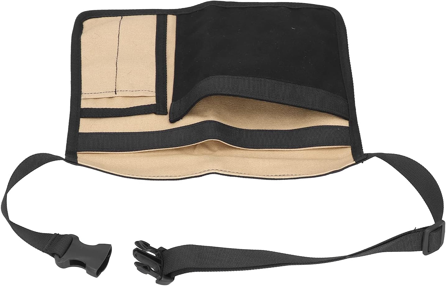  Sac à Outils Unilatéral En Tissu Oxford Résistant à L'usure, Organisateur D'outils De Jardin Réglable Pour Les Projets De Jardinage Et De Bricolage (Kaki Et Noir)