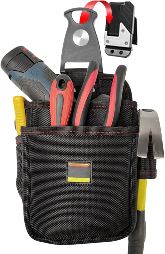  Pochette À Outils Avec Clip Ceinture - Pochette Charpentier - Sac Ceinture Imperméable Multi-Outils Porte-Outils Pour Travaux Intérieur Extérieur Soudage Peinture Toiture Pêche Voyage