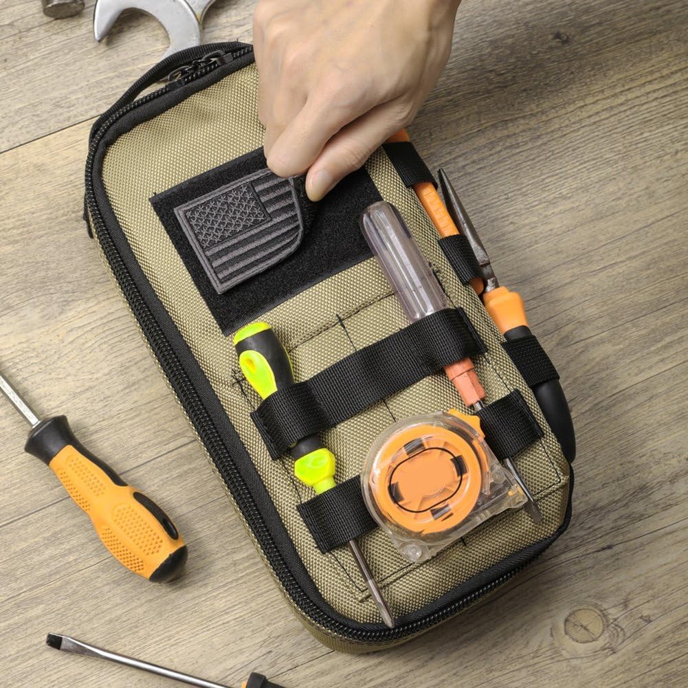  Pochette À Outils Oxford, De Rangement Portable Pour Outils, Pochette De Travail Zippée Avec Poignée Pour Électriciens, Électriciens Charpentiers Bricoleurs.