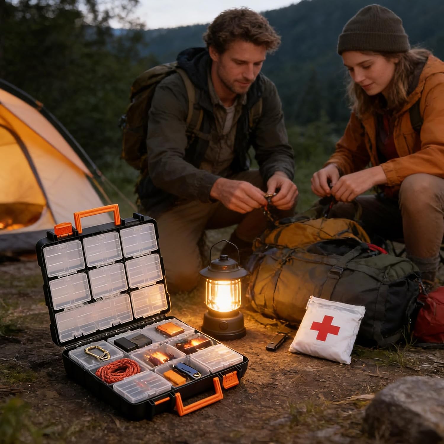 GENERIC Boîte De Rangement Amovible, Organiseur De Petites Pièces, Récipient à Outils Avec Poignée, Vis Et écrous, Empilable, étui De Rangement Pour Outils Avec Accès Facile, Organisateur De Pièces Pour