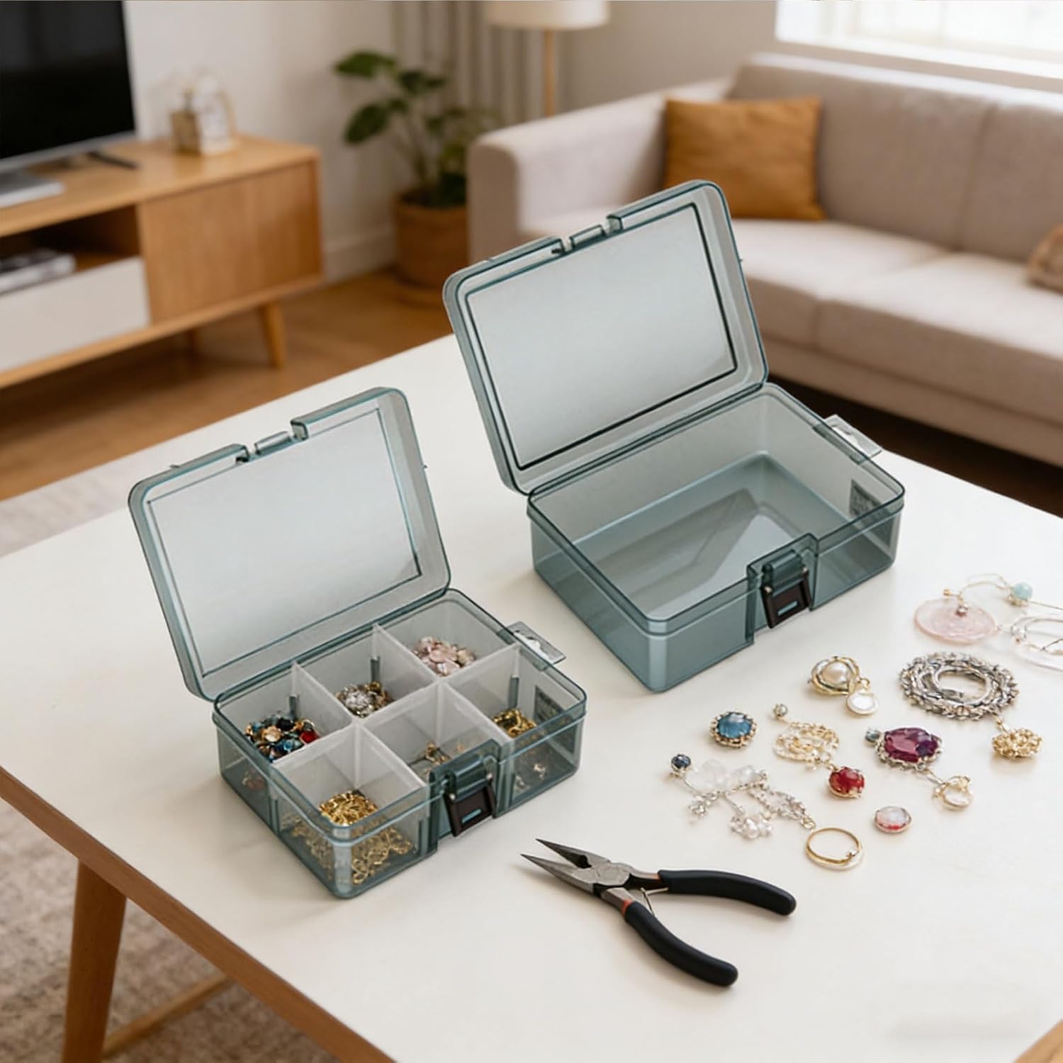  Boîte à Outils Compacte Pour Vis, Clous Et Petits Articles Conçue Avec Séparateurs Intérieurs Amovibles