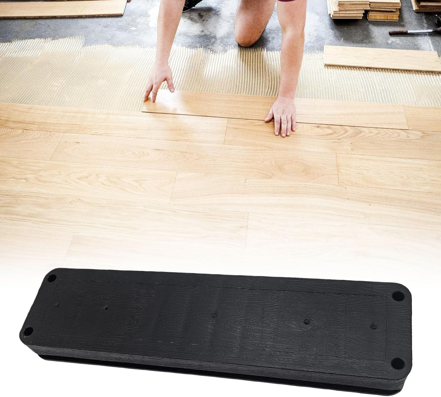  Outil D'installation De Parquet En Bois D'ingénierie 24,1 Cm Outil De Revêtement De Sol En Vinyle Bloc De Taraudage En Nylon Pour Une Installation Rapide Et Efficace
