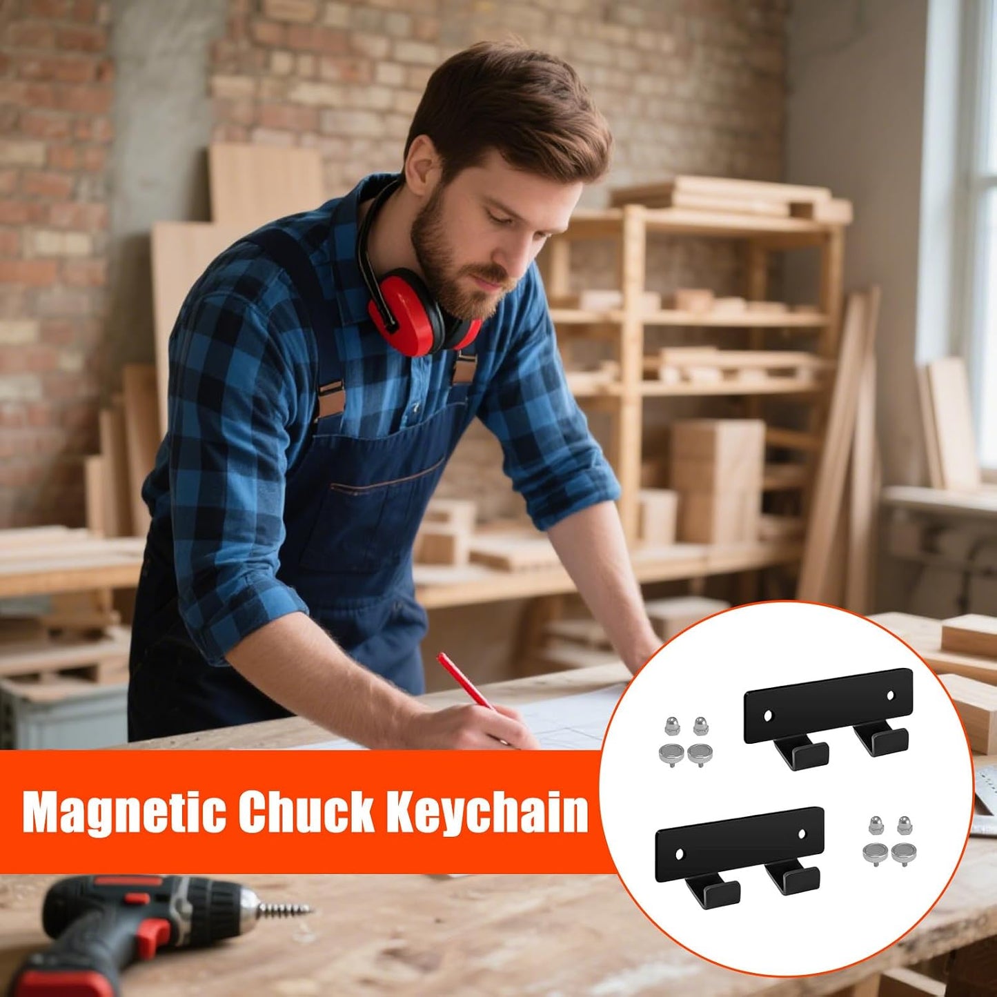  Générique Porte-Clé Pour Perceuse | 2 Pièces Support Métallique Pour Clé De Mandrin Murale,Rangement D'Outils Pour Tour Perceuse à Colonne Travail Du Bois Garage