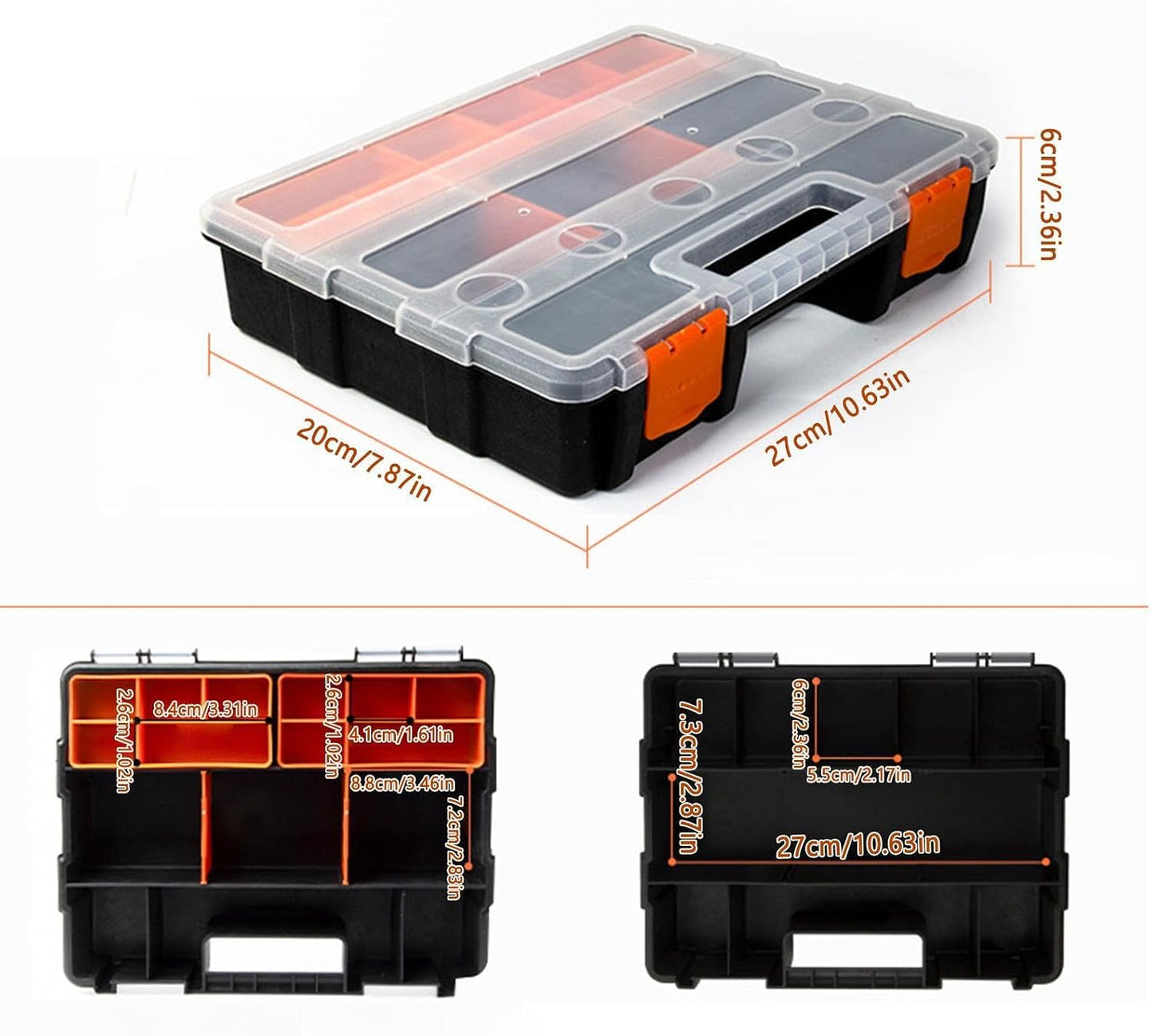  Range-Boîte à Outils | 21 Compartiments Grande Capacite Emboitables - Coffret De Rangement Pour Vis - Pour Petite Quincaillerie Visserie Matériel Pêche Atelier Garage
