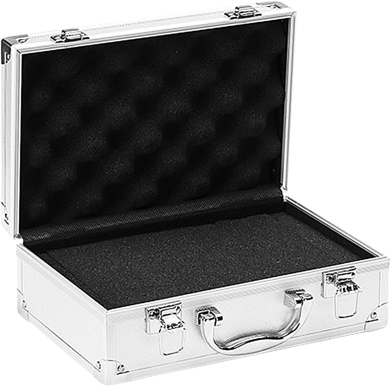 GENERIC Boîte à Outils En Métal, Petite Boîte à Outils, Organiseur De Rangement Carré, Boîte à Outils Avec Doublure En éponge, Boîte De Rangement Pour Bijoux, Montres, Cosmétiques, Boîte De Rangement En Métal