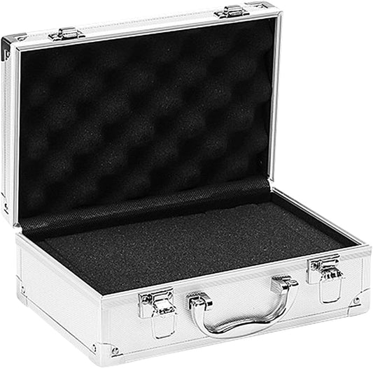 GENERIC Boîte à Outils En Métal, Petite Boîte à Outils, Organiseur De Rangement Carré, Boîte à Outils Avec Doublure En éponge, Boîte De Rangement Pour Bijoux, Montres, Cosmétiques, Boîte De Rangement En Métal