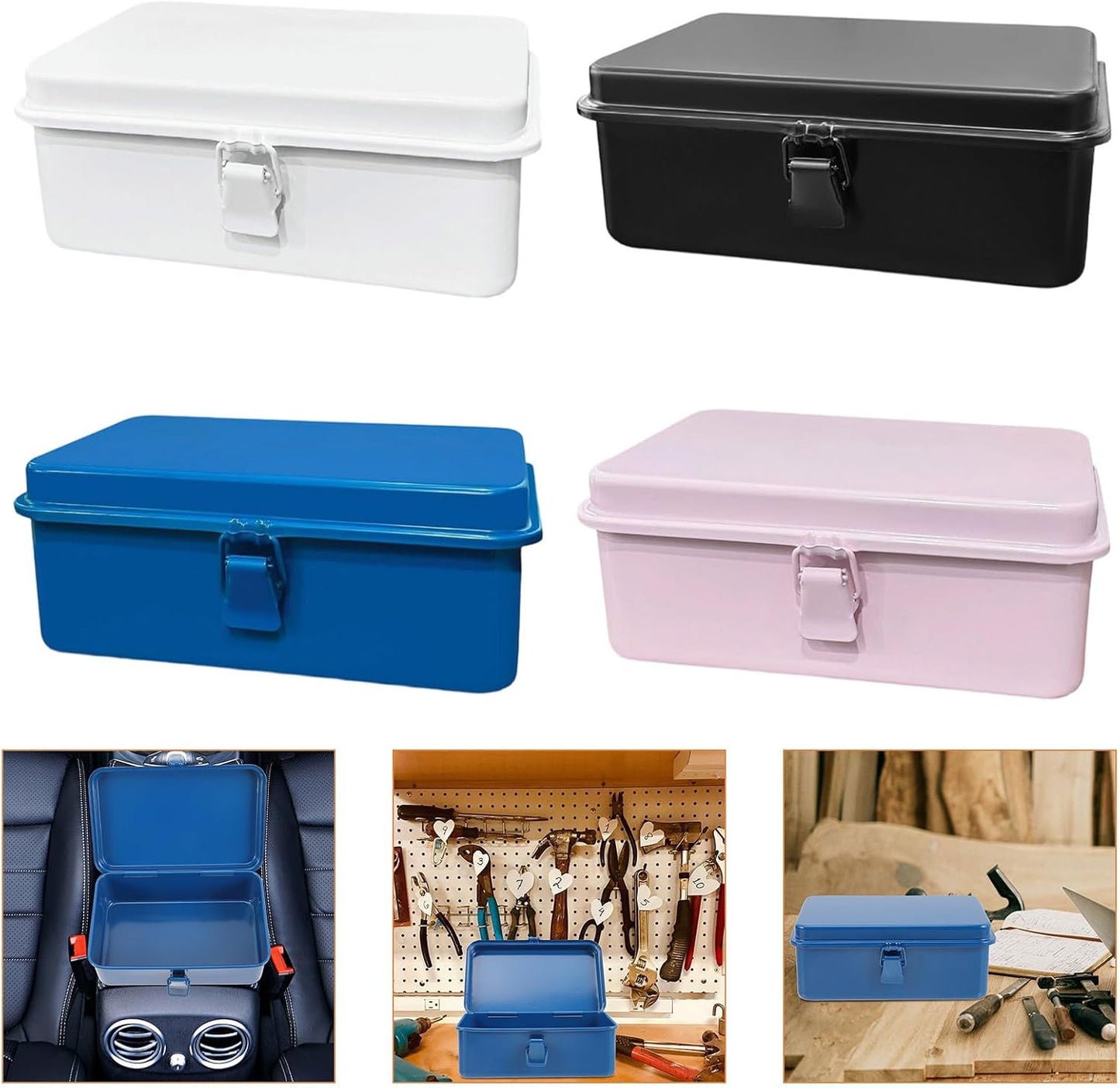  Boîte à Outils Résistante à L'écrasement - Boîte De Rangement Rigide Pour Le Rangement Extérieur Et L'organisation Lourde - Organisateurs Professionnels