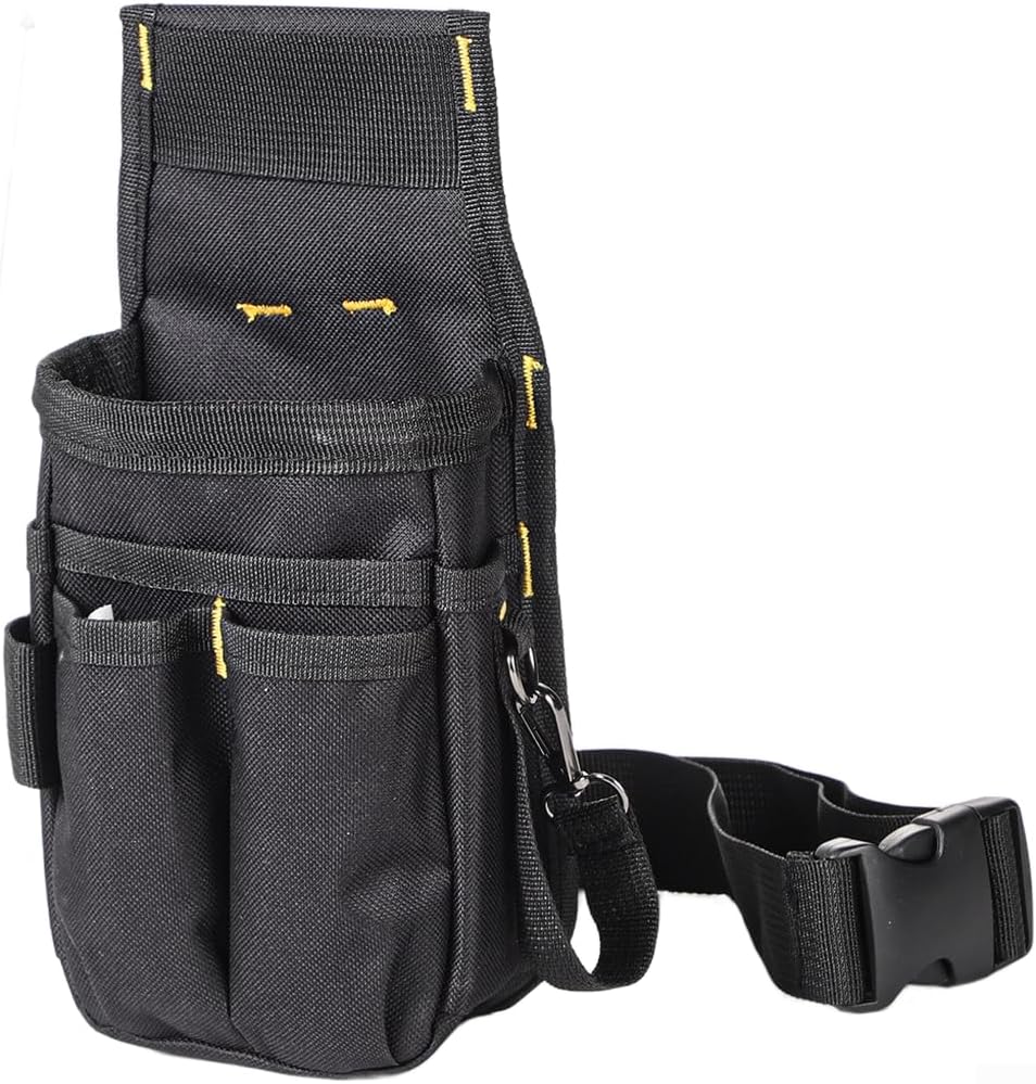  Sac Banane Multifonction En Toile Avec Compartiments Organisés Pour électriciens Et Plombiers Avec Ajustement Réglable Noir Taille L