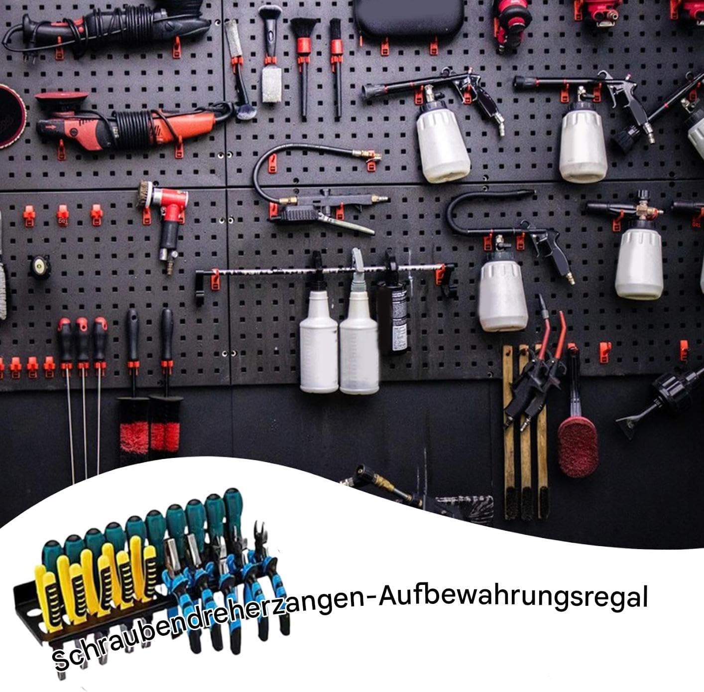  Generisch Organisateur De Tournevis, Robuste, Montage Mural, Pour Garage, Chantier, Outils Ménagers