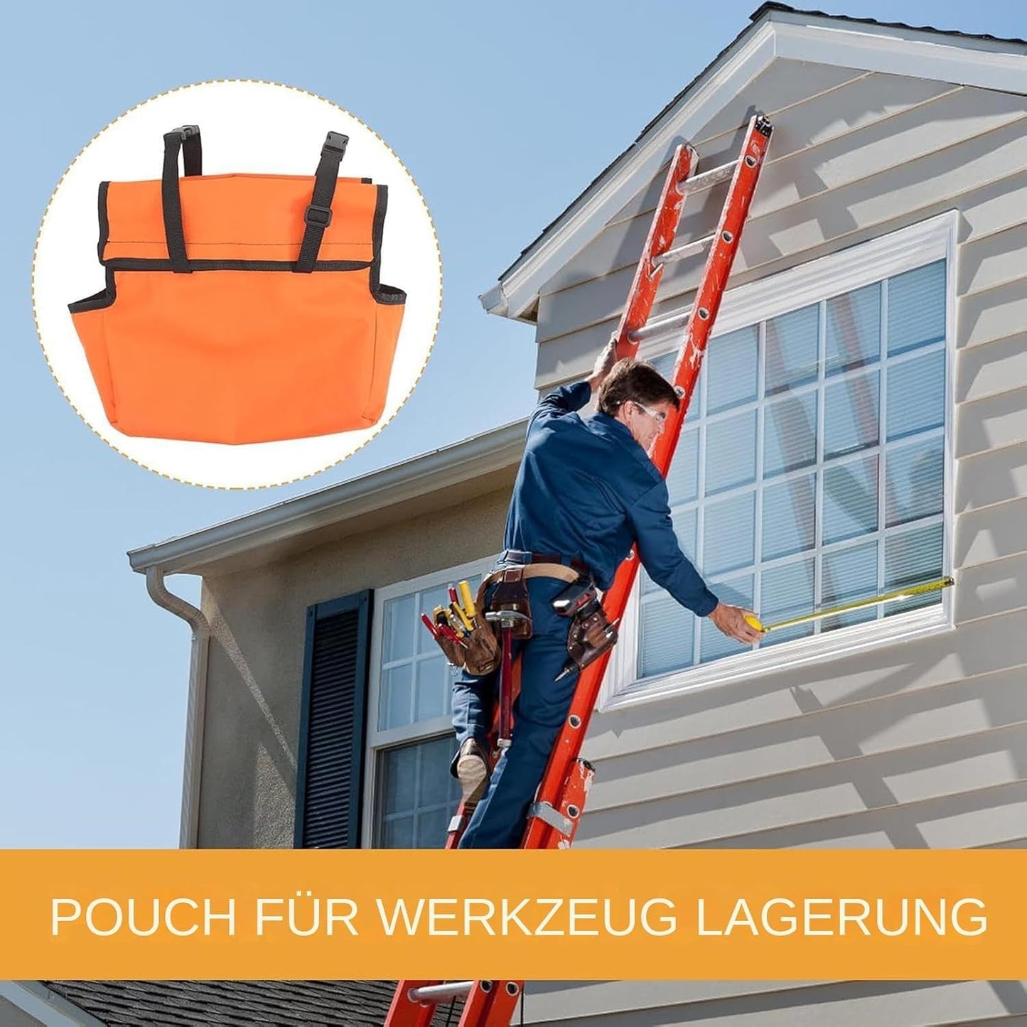  Sac à Outils Ladder, Grande Capacité, Organiseur Pour Accessoires D'échelle, Organiseur Robuste, Pochette De Rangement Cargo, Porte-outils, Sac De Rangement Pour échelle, Outil D'efficacité De Travail