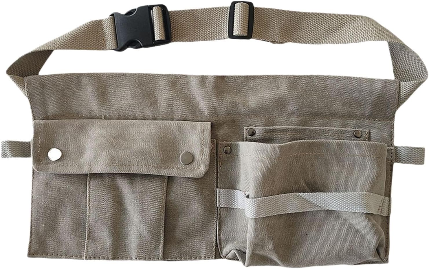  Generic Sac à Outils En Toile, Sac Multifonctionnel Pour Artisans Avec Plusieurs Compartiments Et Ceinture Ajustable, Idéal Pour Les électriciens Et Les Ouvri, Kaki