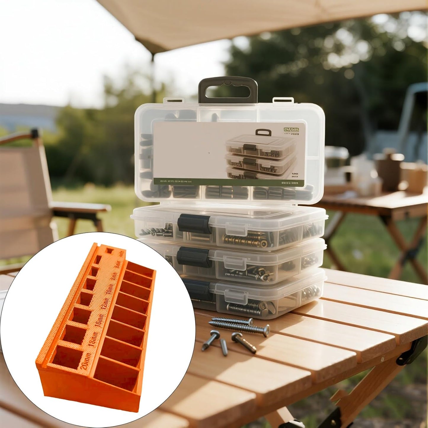  Boîte De Rangement Robuste Pour Vis, Séparateurs Prêts à L'emploi, Améliore L'organisation Des Outils D'atelier, Rangement Du Matériel Avec Plusieurs Compartiments