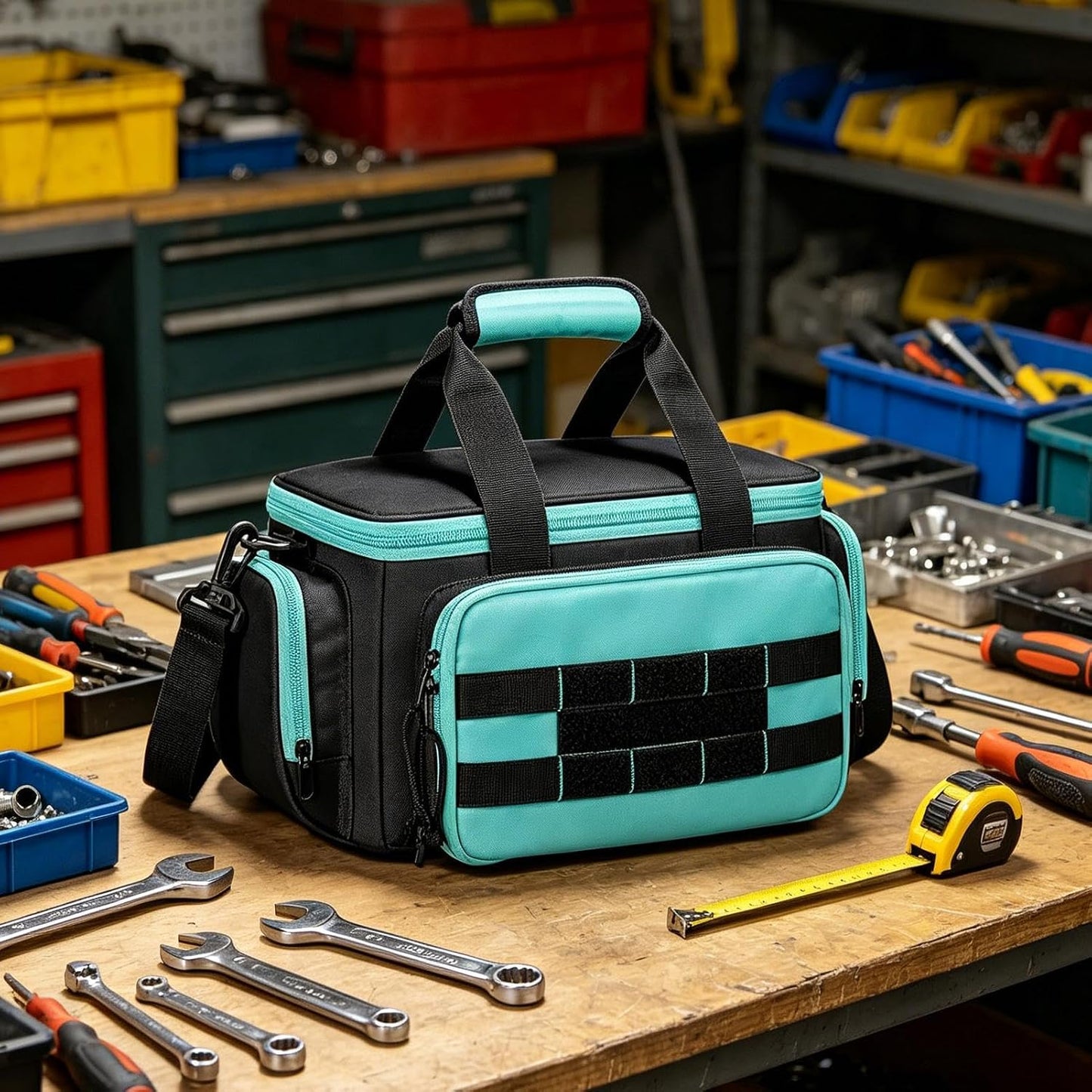  Sac à Outils Tote | Grand Conteneur De Rangement Portable En Oxford | Grand Sac à Outils - Pour Menuisier, électricien, Travail, Jardin, Dortoir, Université, Voyage, Construction Et Camping