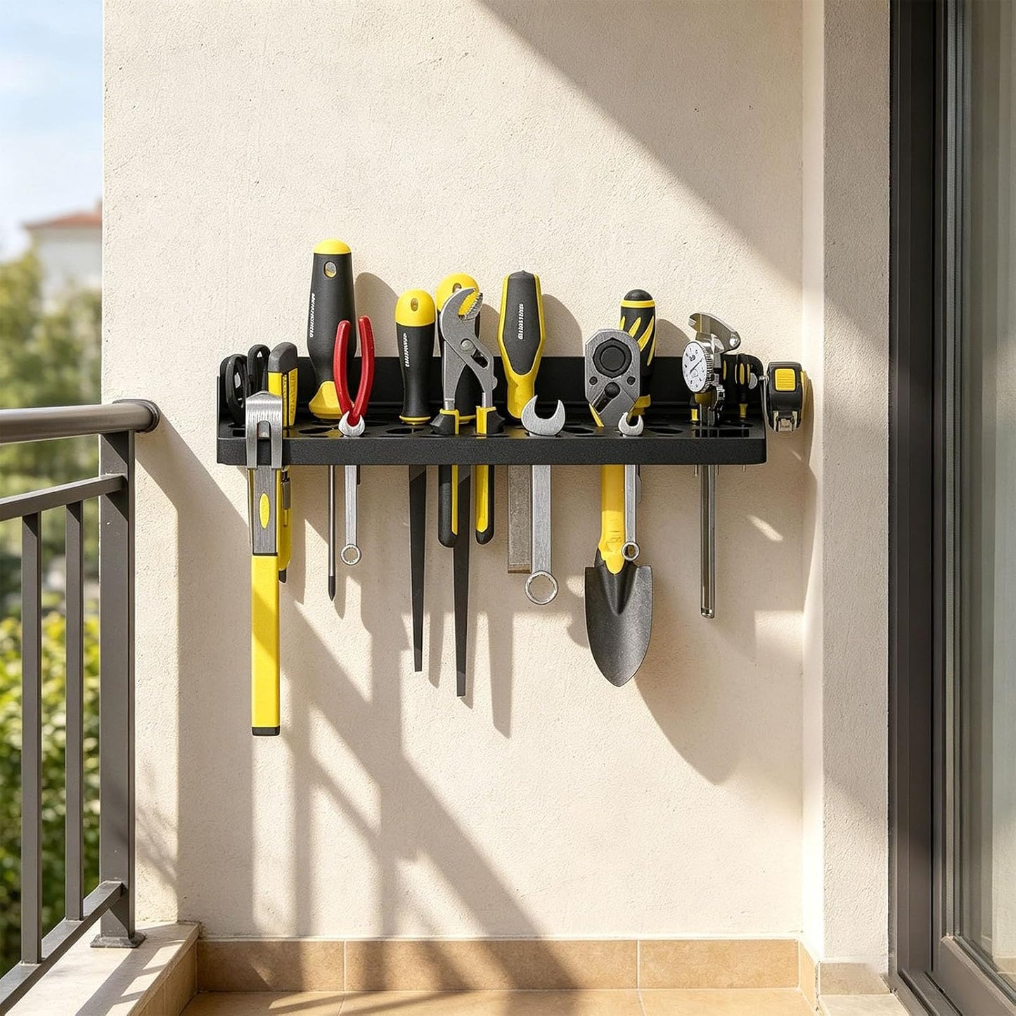  Porte-outils Mural Professionnel Avec 51 Trous En Acier Au Carbone Conçu Pour La Productivité De L'espace De Travail Et Planificateur D'outils Antirouille
