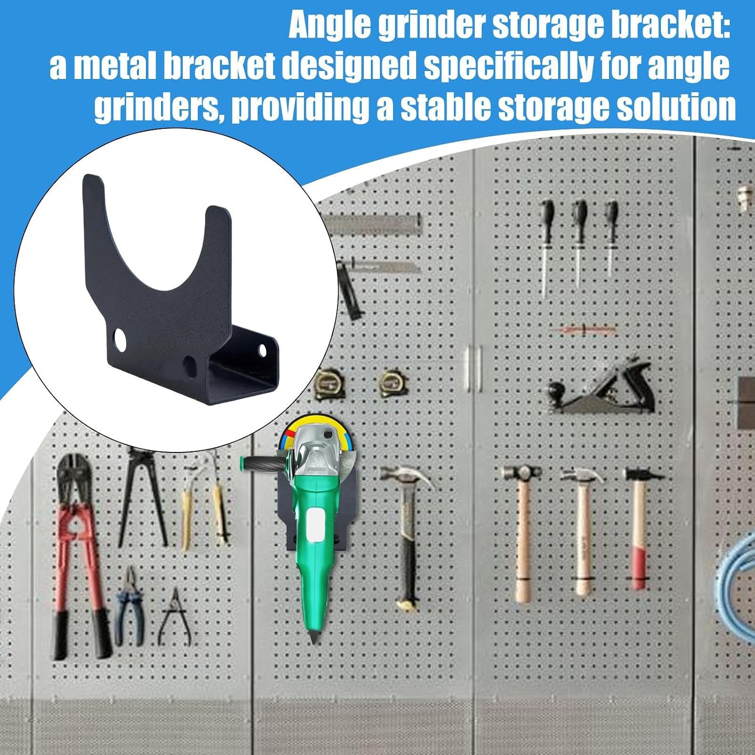  Rack De Rangement De Polisseur, Support De Broyeur D'angle - Rack De Stockage De Broyeur à Angle Multifonctionnel,Organisateur D'outils Réutilisable, Cintre De Polisseur Pour Bulletin, Atelier, Atelie