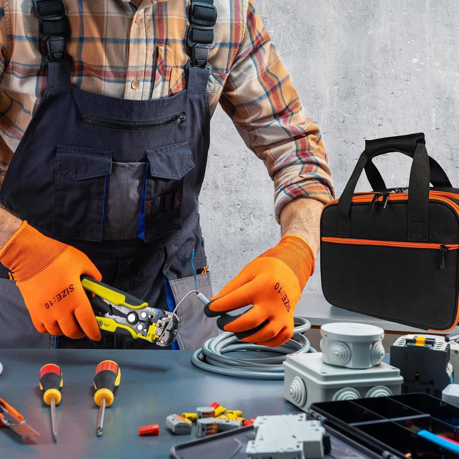  Sac De Rangement Portable Pour Pinces Et Instruments De Test D'électricien - Étui De Transport Pour Outils électriques