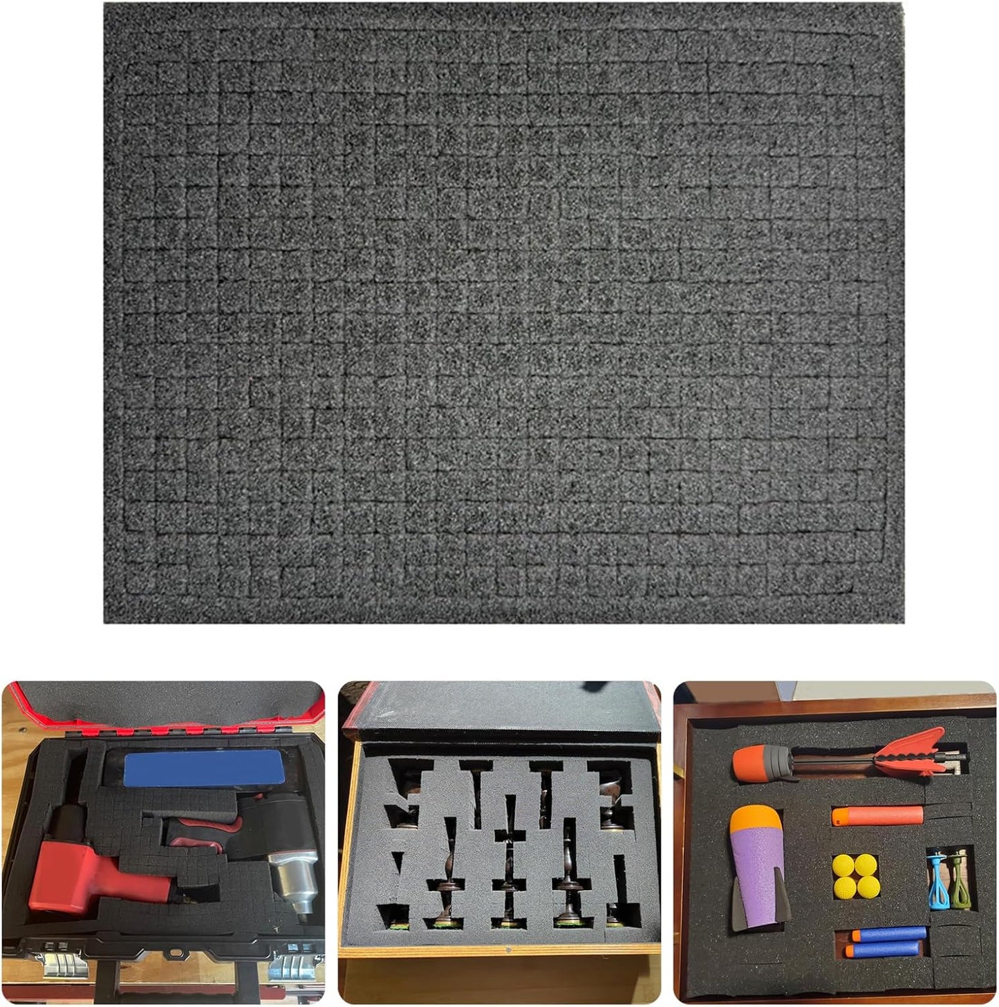  Doublure En Mousse Personnalisable Pour L'organisation Des Outils, Design Facile à Déchirer, Absorption Des Chocs, Doublure En Mousse Pour Boîte à Outils