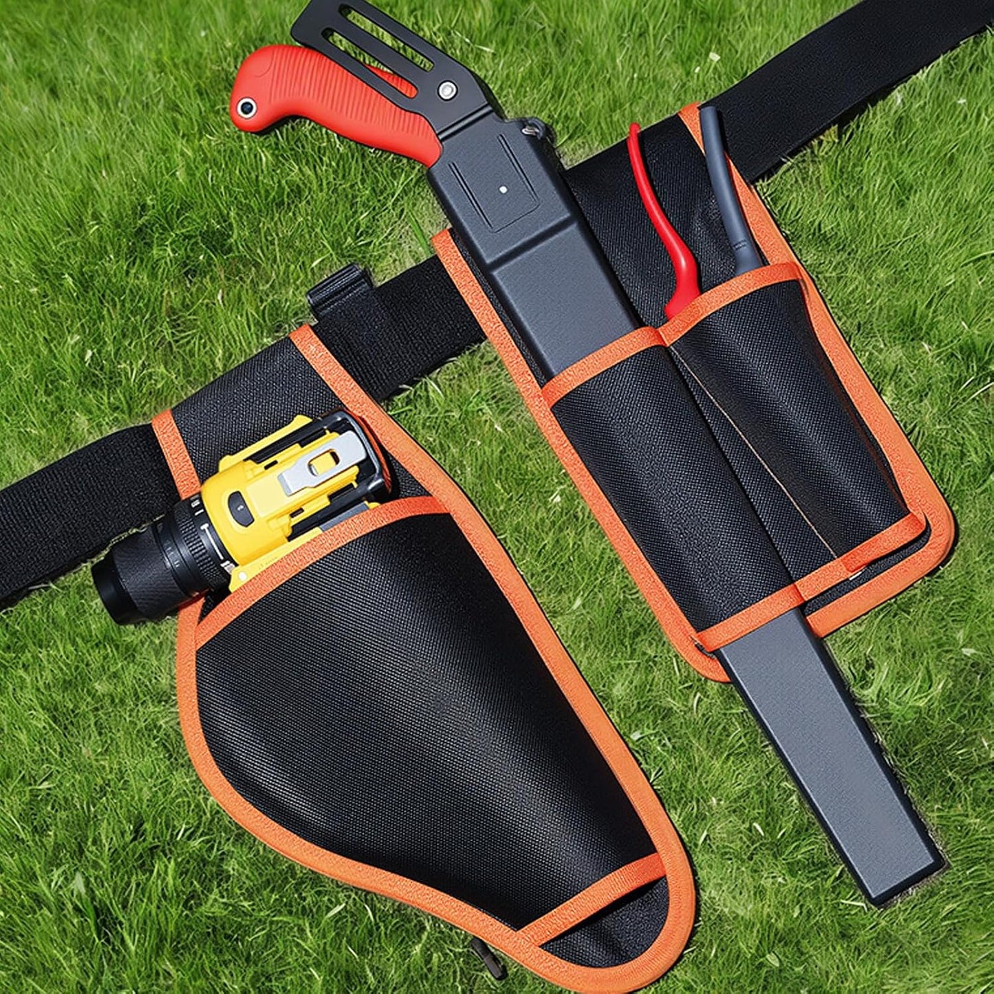  Poches De Ceinture à Outils Unilatérales Avec Plusieurs Poches/tablier De Travail Pour Les Travailleurs Du Bâtiment, Sac Ceinture D'électricien, Tabliers De Travail Pour Hommes Et Femmes