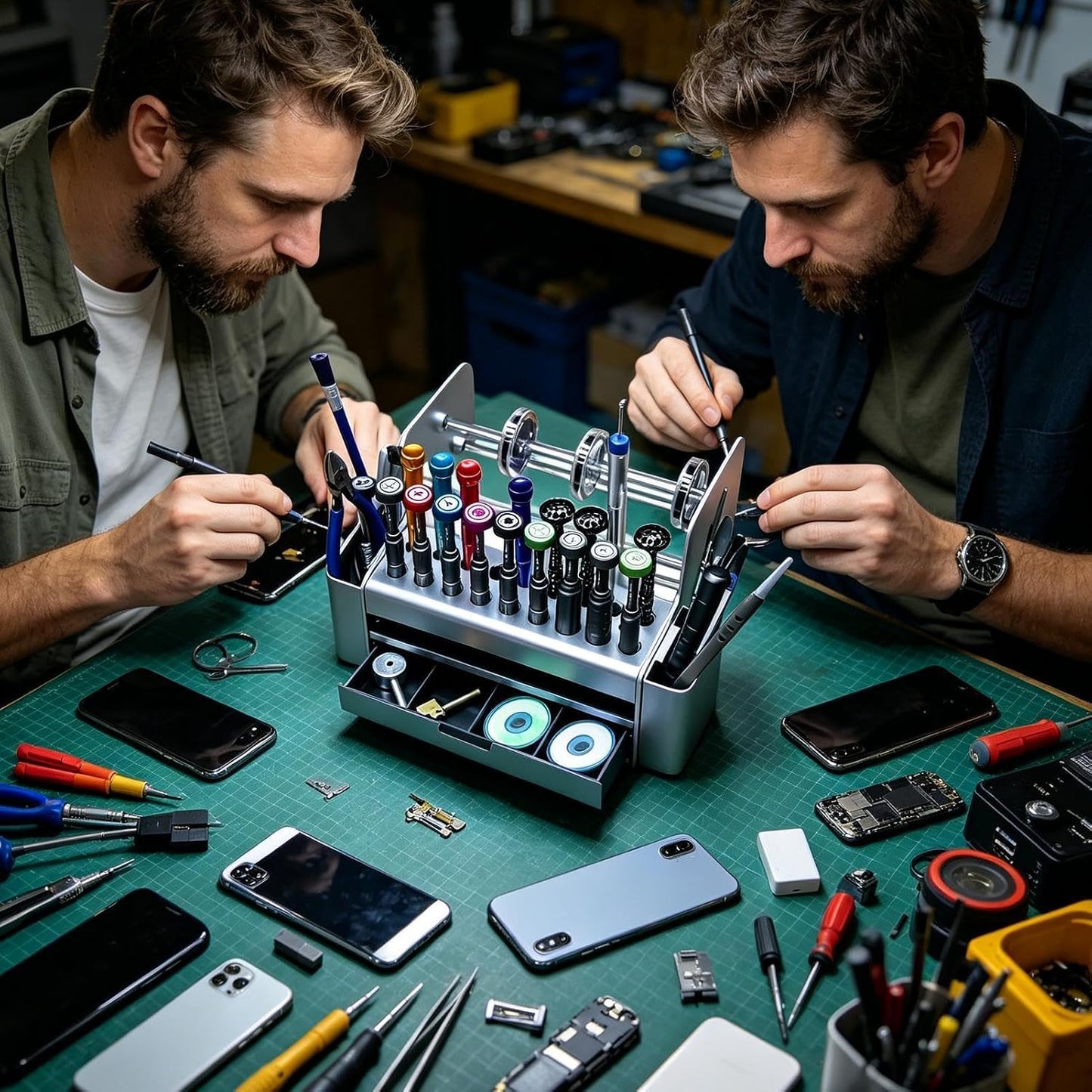 GENERIC Boîte à Outils De Réparation De Téléphone – Avec Tiroir Pour économiser De L'espace | Plateau De Rangement Pour Composants De Réparation De Téléphone | Pour Soudure, Huile, Vis, Intérieur, Maison