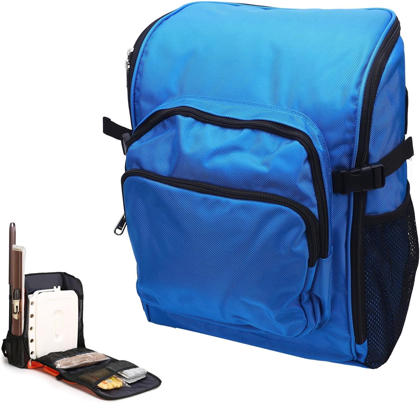  Outil De Nettoyage Sac À Dos Grande Capacité Durable Oxford Tissu Anti Éclaboussures Fournitures De Ménage Sac De Rangement Pour Les Nettoyeurs Professionnels Et Usage Domestique (Bleu)