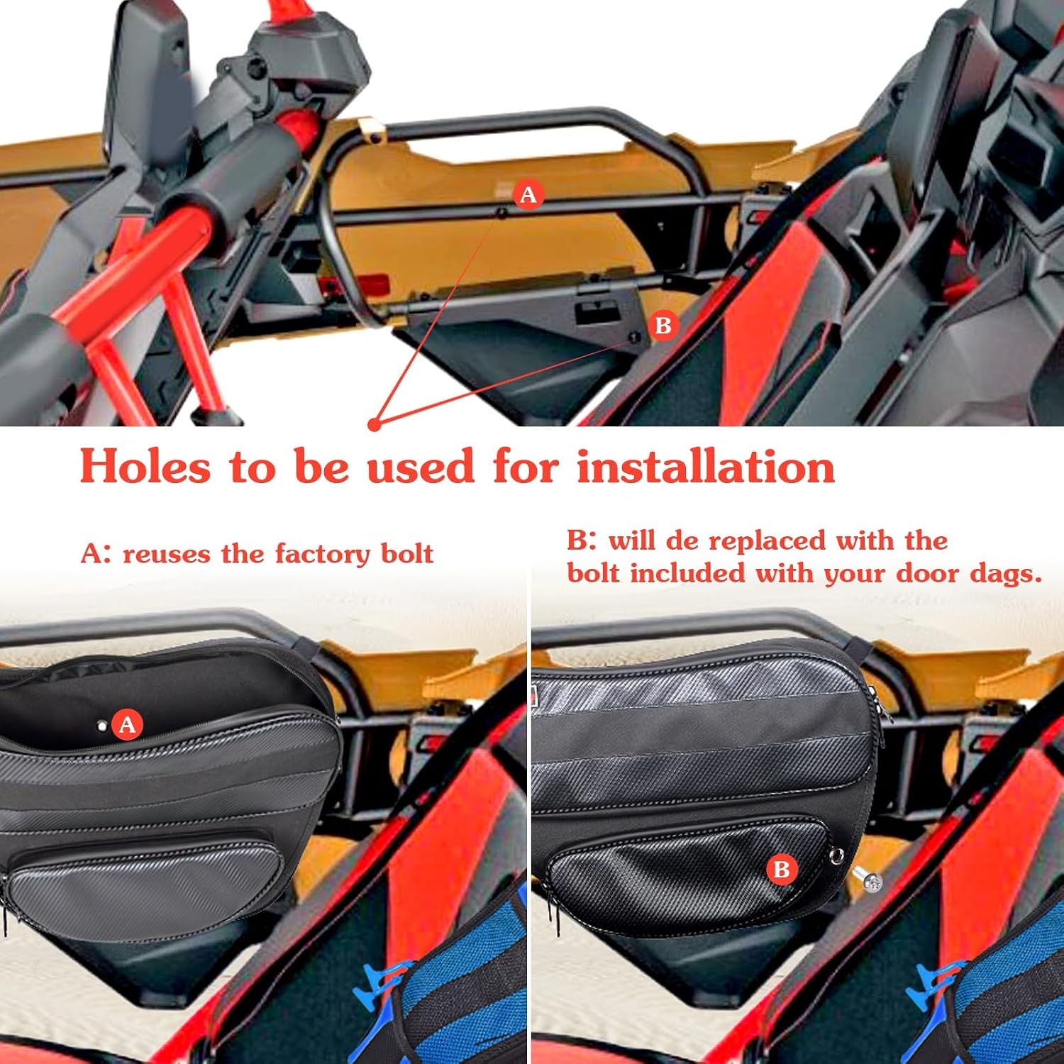  Sacs De Rangement En Nylon Imperméables Pour Porte Avant, Pochettes À Outils Pour Maverick X3 Max Turbo R 2017-2021