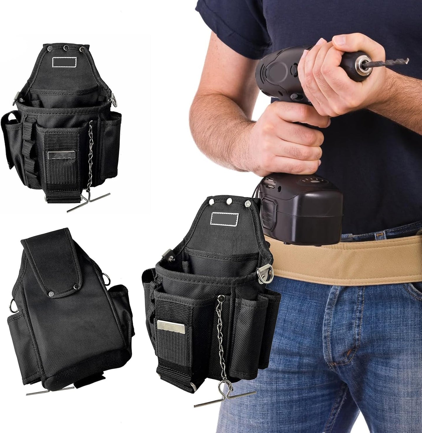 Sac à Outils Confortable En Toile Pour Projet Domestique Fonctionnel électricien Sac à Outils Organisation Efficace