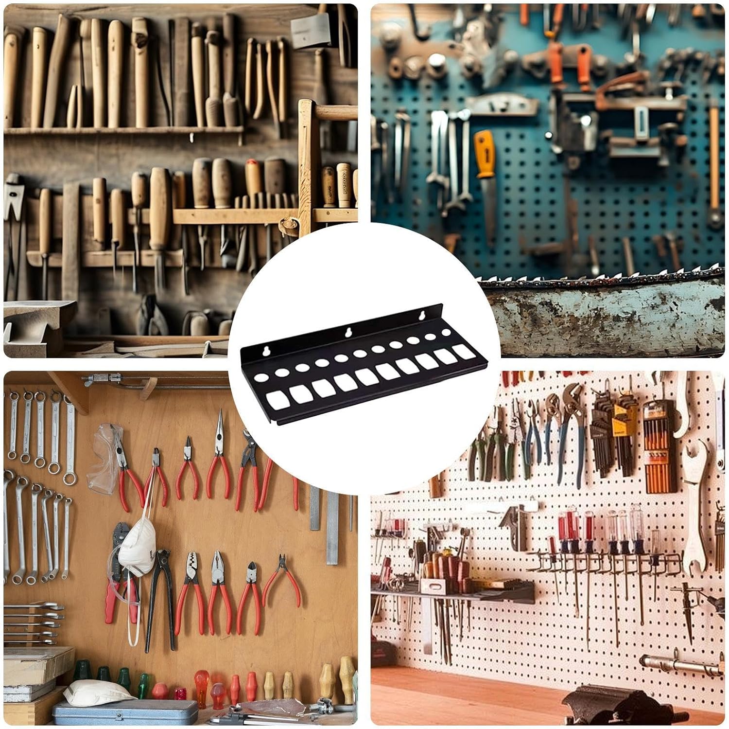  Generisch Organisateur De Tournevis, Robuste, Montage Mural, Pour Garage, Chantier, Outils Ménagers