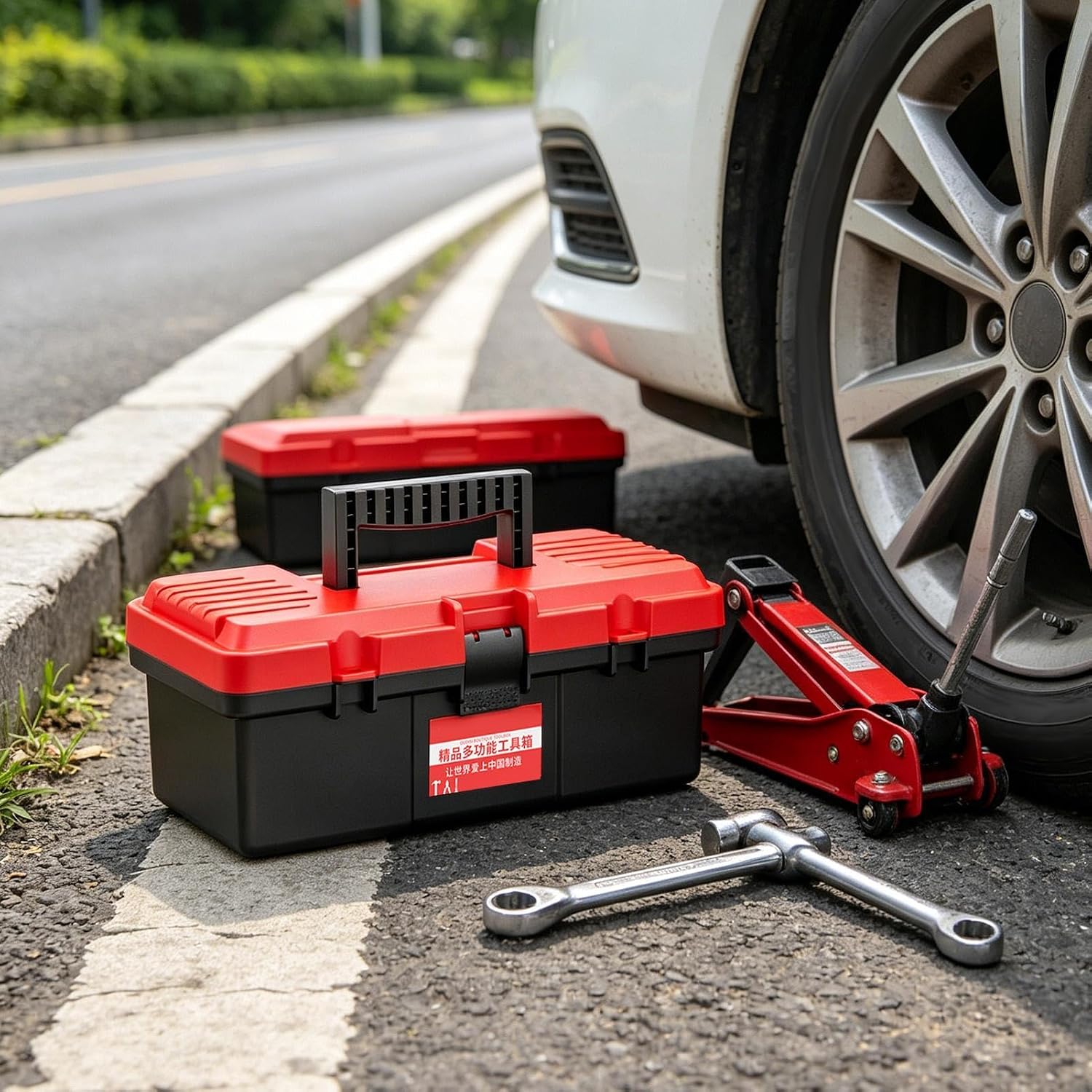 GENERIC Boîte à Outils Portable à Monter Soi-même – Organiseur En Métal Pour Voiture, Maison, Garage, Atelier, Voyage, Kit D'entretien | Coque En Aluminium Avec Plateau Amovible Et Système De Transport