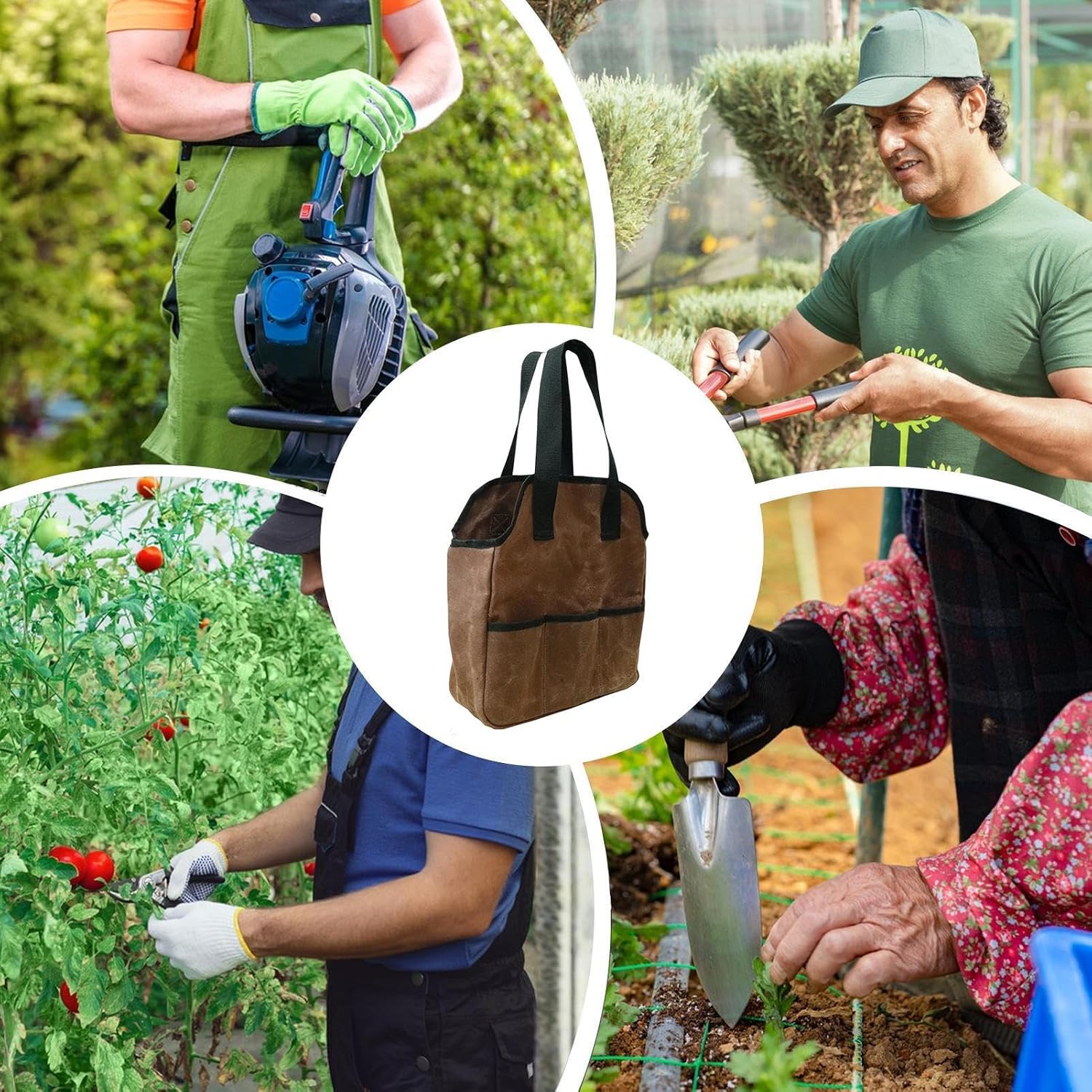  Sac à Outils Portable - Organiseur Robuste - 30,5 X 12,7 X 35,6 Cm - Avec Fermeture éclair - Support De Grande Capacité - Sac D'atelier Avec Accès Facile