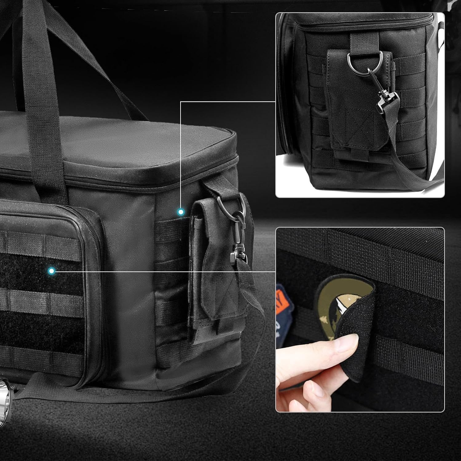 GENERIC Sac De Patrouille | Sac à Dos Pliable Et étanche Pour Siège De Voiture, Pour Réparateurs, Jardiniers, Officiers, Tournevis, Clés, Pinces, Camion, Camping, Véhicule, Vérificateur