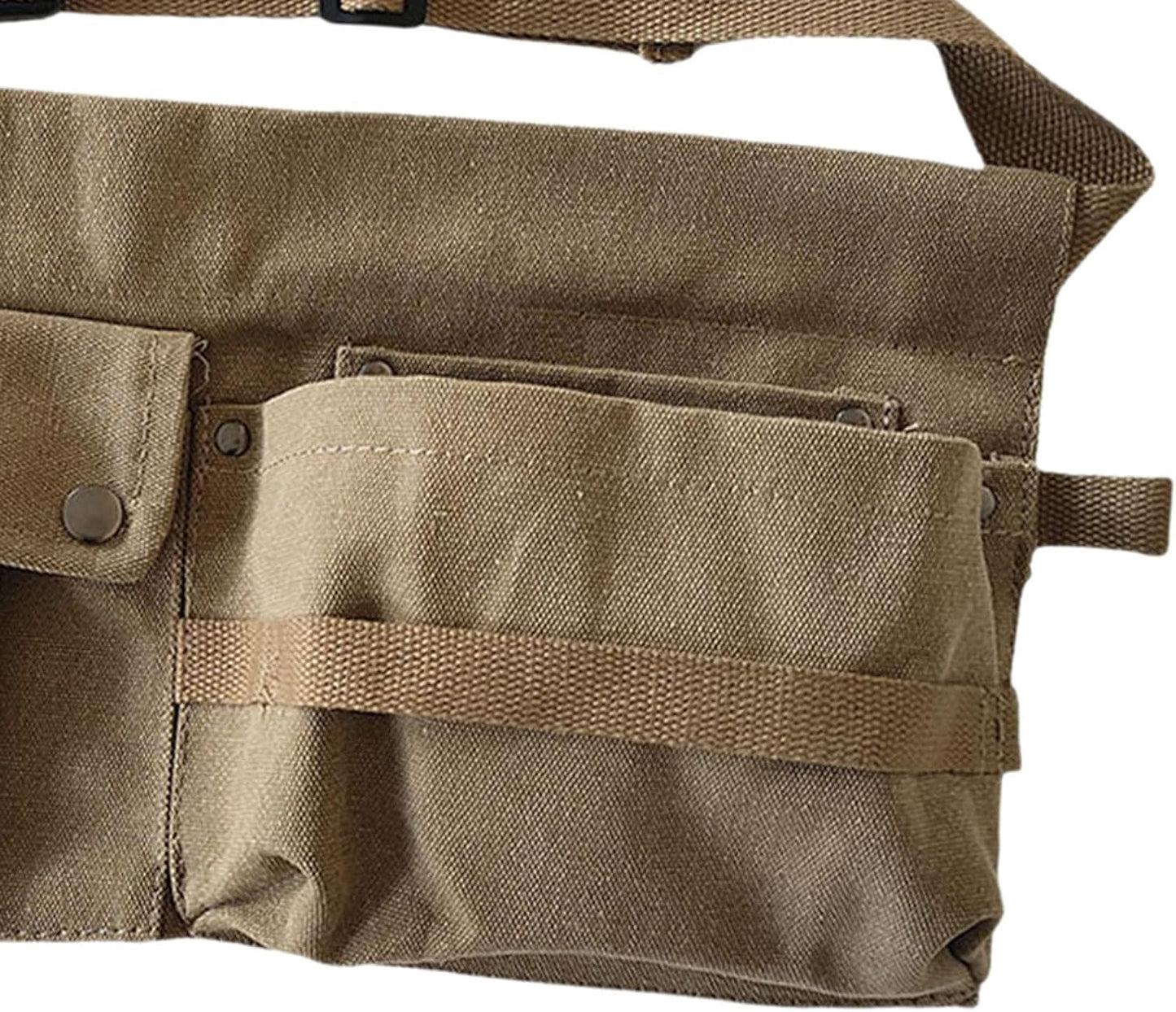  Generic Sac à Outils En Toile, Sac Multifonctionnel Pour Artisans Avec Plusieurs Compartiments Et Ceinture Ajustable, Idéal Pour Les électriciens Et Les Ouvri, Kaki