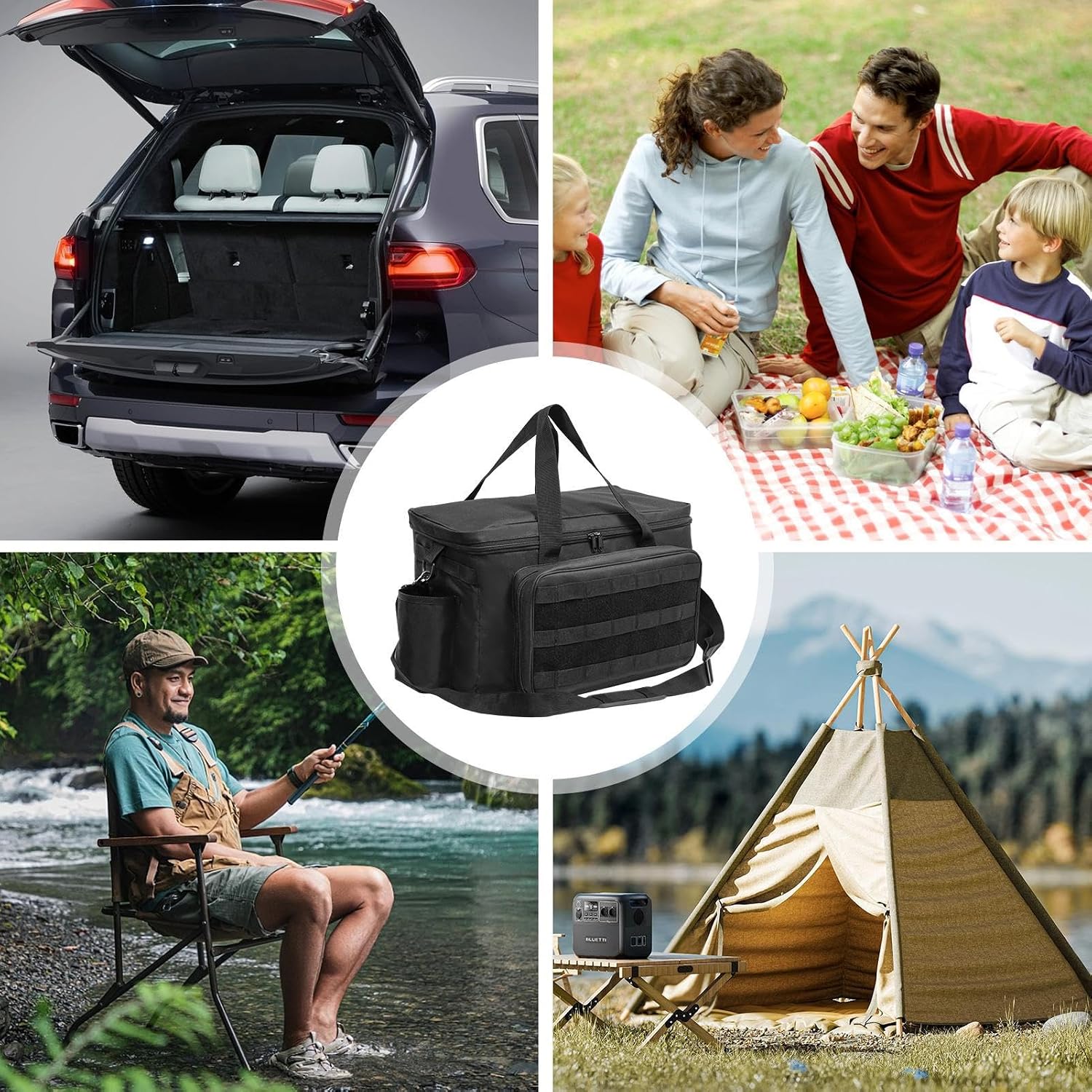 GENERIC Sac De Patrouille | Sac à Dos Pliable Et étanche Pour Siège De Voiture, Pour Réparateurs, Jardiniers, Officiers, Tournevis, Clés, Pinces, Camion, Camping, Véhicule, Vérificateur