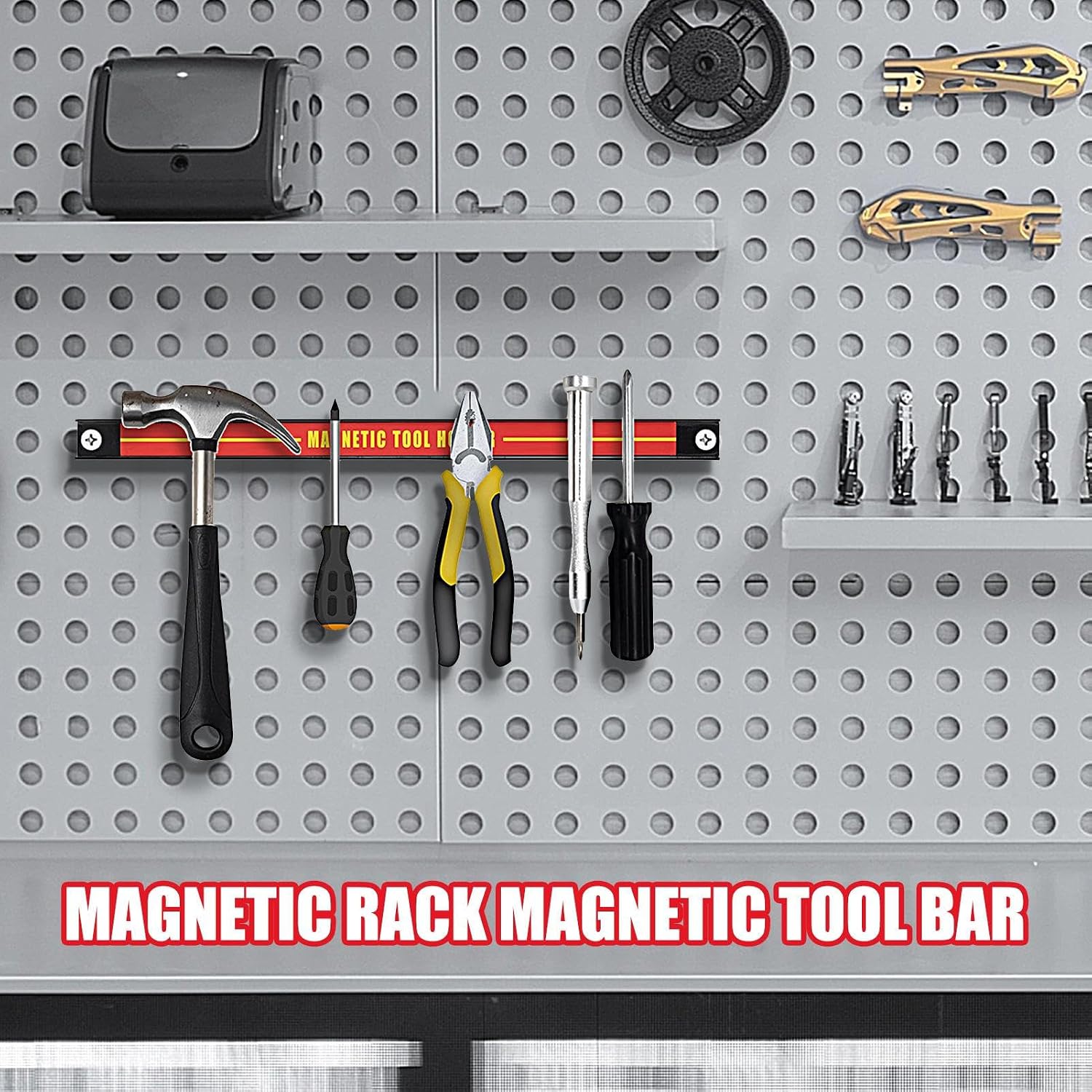  Bande Magnétique Pour Outils | Porte-outils Mural De Grande Capacité | Barre à Outils En Métal Pour Garage, Atelier, Organisateur Peu Encombrant Pour Atelier De Réparation Automobile