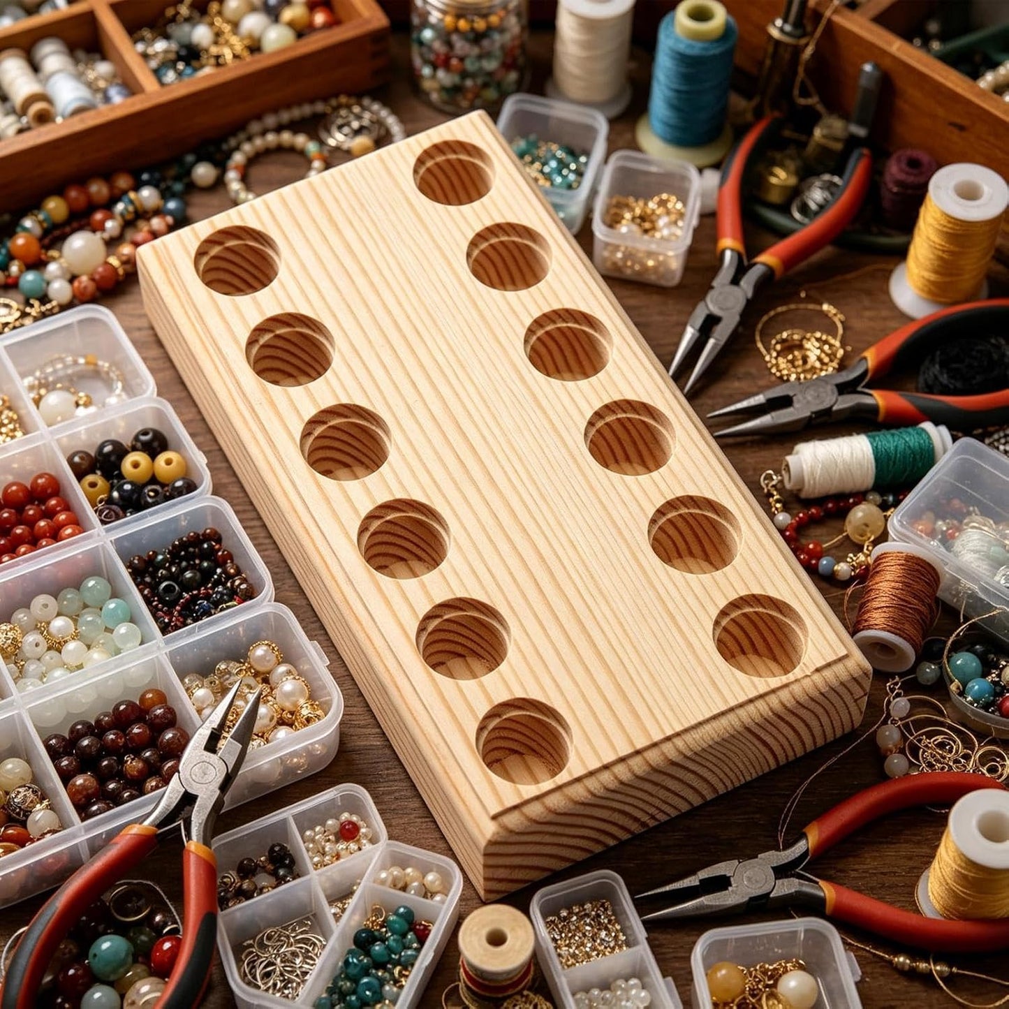 GENERIC Porte-pinces – Support De Rangement Pour Pinces Multi-fentes, Organiseur D'outils De Perlage Robuste Avec Design Vertical, Accessoire D'atelier Pour Travaux De Construction Et De Mécanique