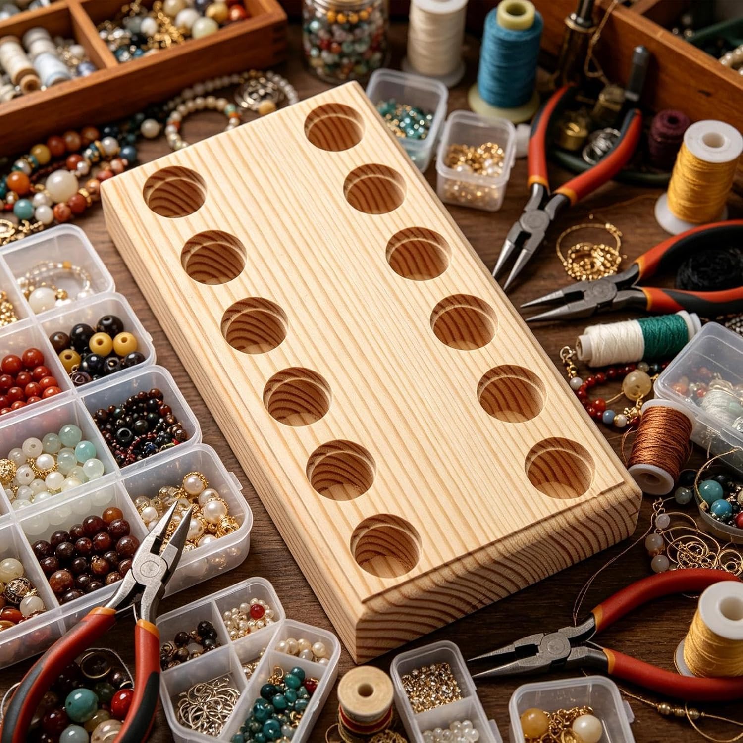 GENERIC Porte-pinces – Support De Rangement Pour Pinces Multi-fentes, Organiseur D'outils De Perlage Robuste Avec Design Vertical, Accessoire D'atelier Pour Travaux De Construction Et De Mécanique