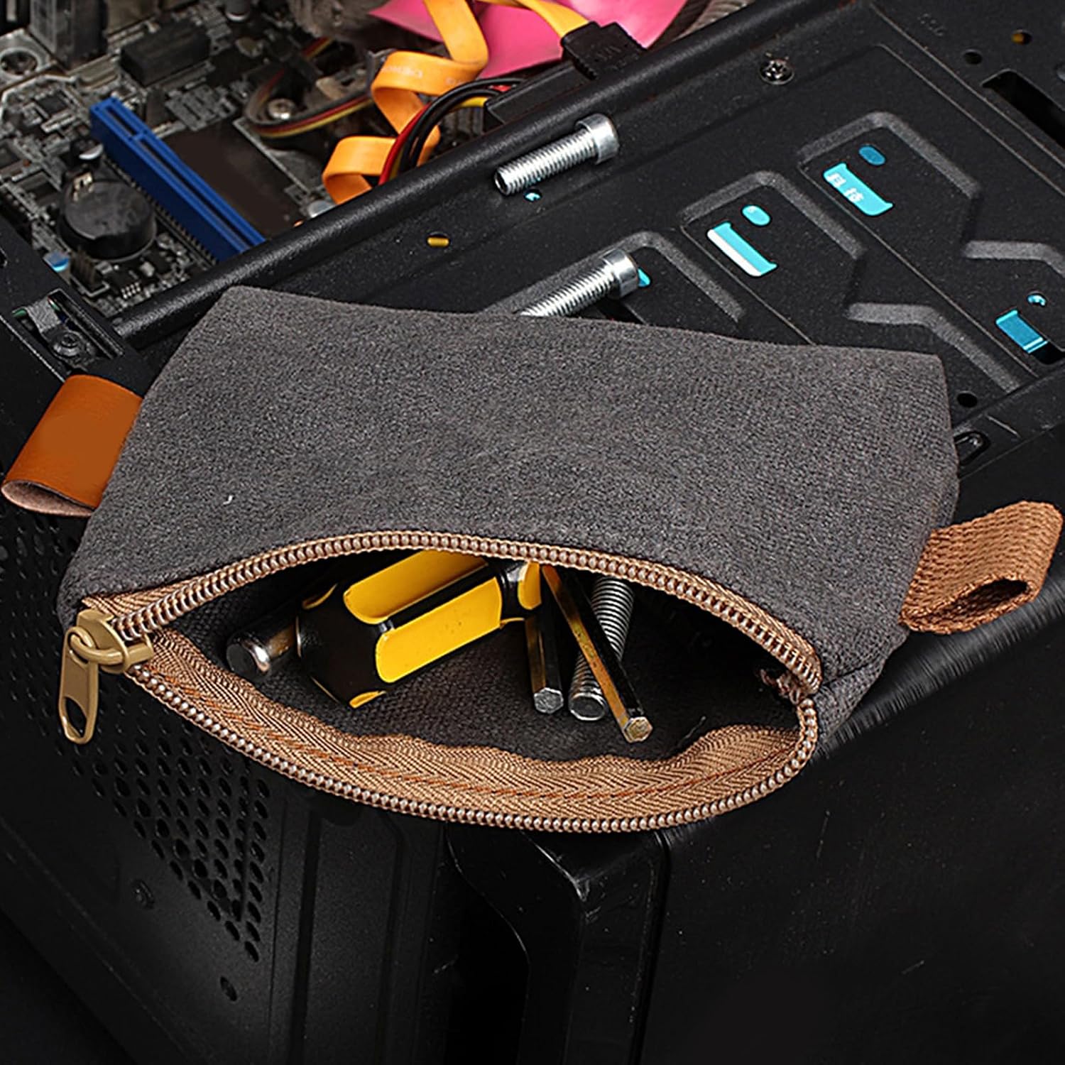  Sac à Outils En Toile étanche - Collection De 3 Pièces - Fermeture éclair - Organisateurs Pour Un Rangement Et Une Organisation Pratiques