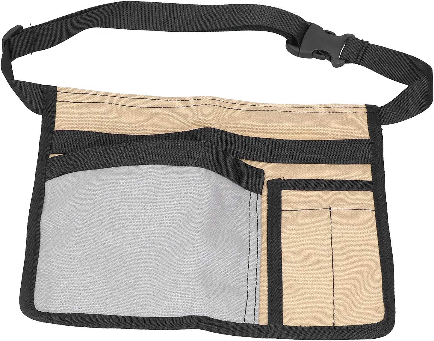  Sac à Outils Unilatéral En Tissu Oxford Résistant à L'usure, Organisateur D'outils De Jardin Réglable Pour Les Projets De Jardinage Et De Bricolage (Kaki Et Noir)