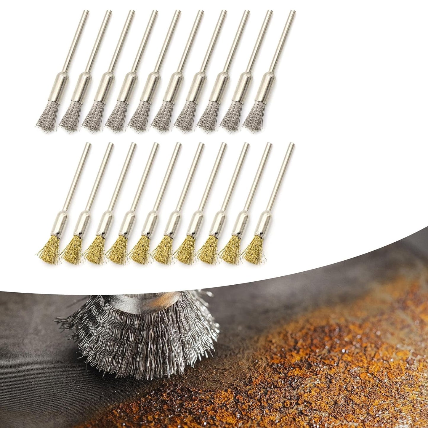  Lot De 20 Brosses De Polissage Pour Brosse De Nettoyage - Extrémité De Fil - Petit Fil De Polissage - Accessoires Pour Outils Rotatifs