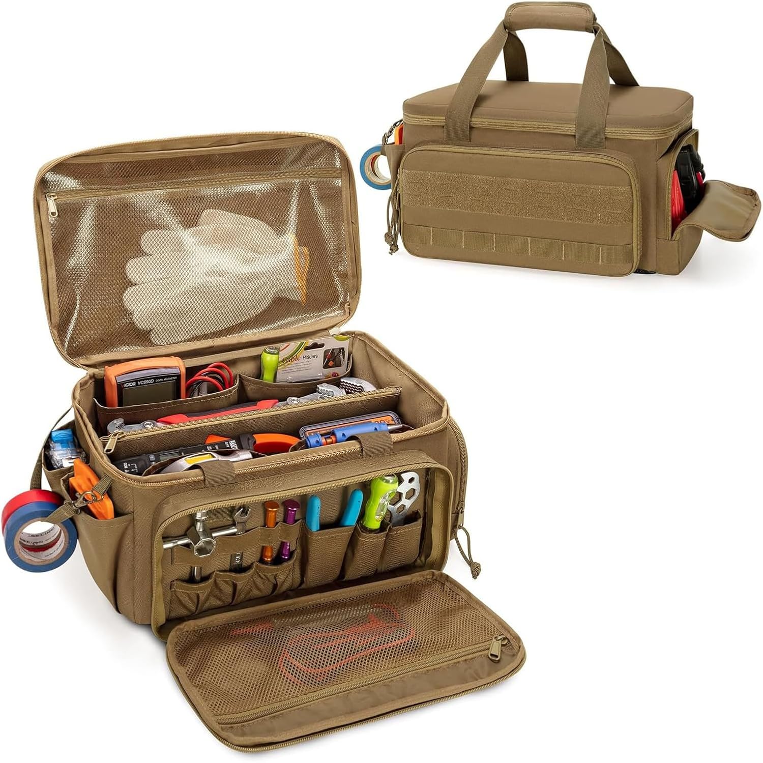  Sac à Main De Rangement Multifonction Portable Pour Charpentiers, électriciens, Coutures Renforcées, Sac De Transport Avec Poignée, Sac De Transport Pour Outils De Couture Renforcés